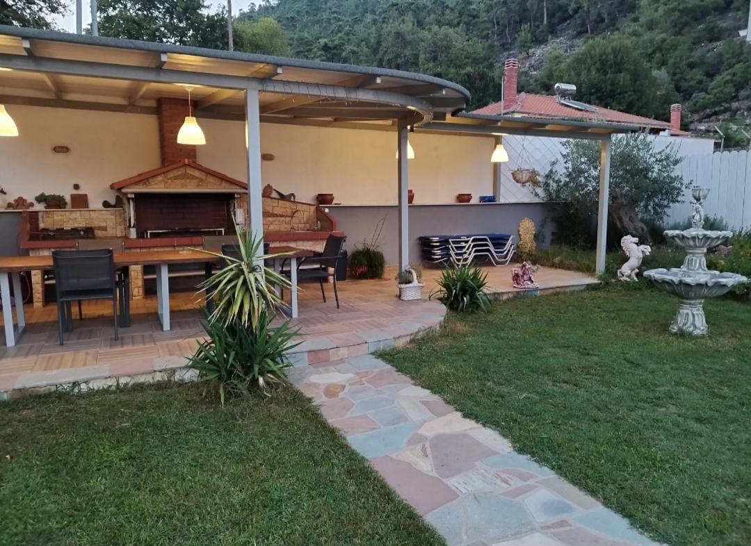 outdoor BBQ area