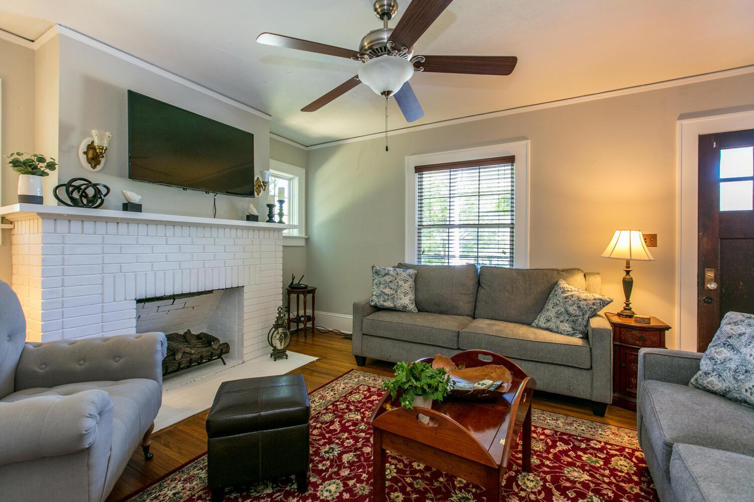 Roomy 5BR Bungalow with Backyard, Walk to Downtown