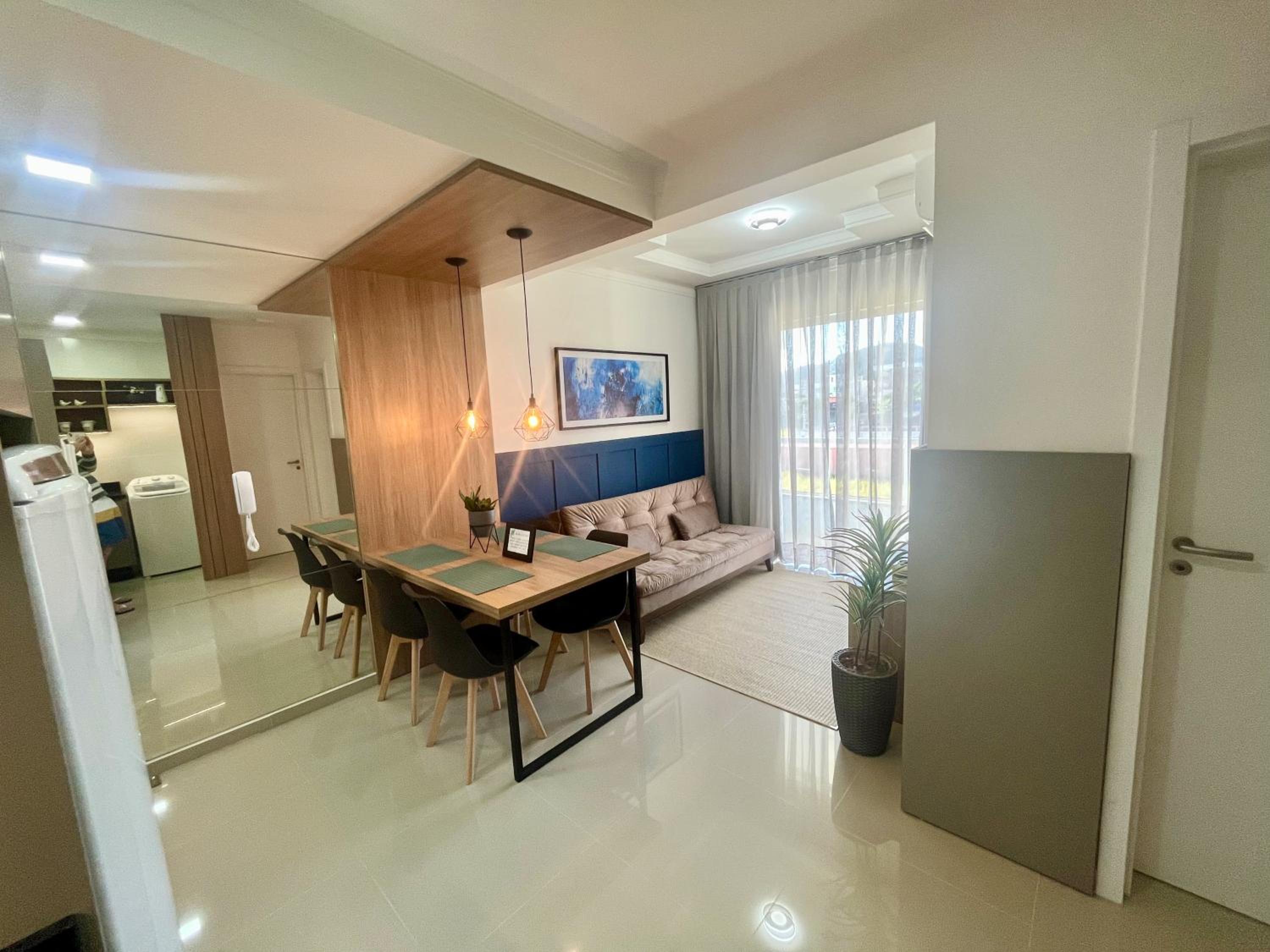Apto completo a 450m da praia c/ garagem e piscina