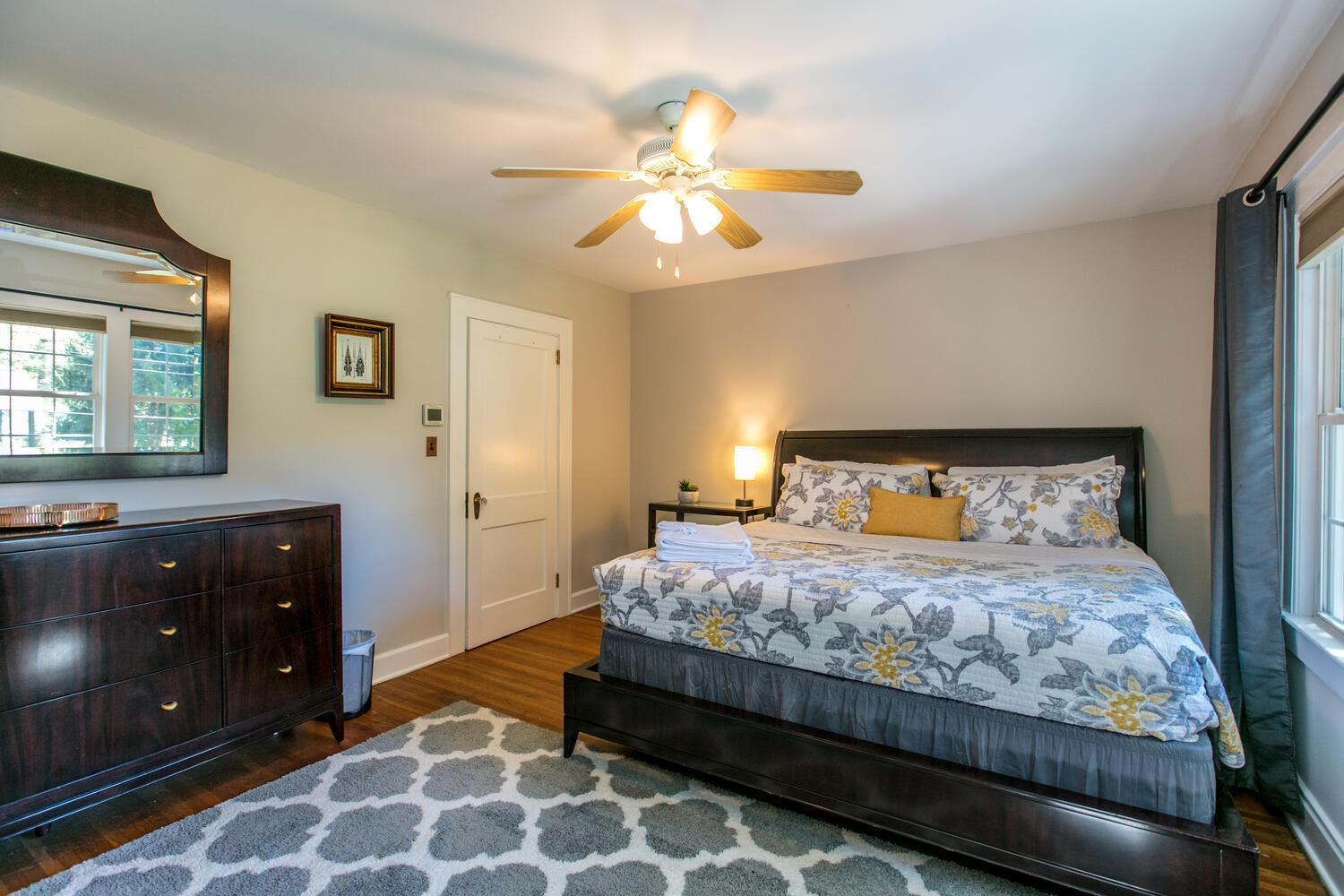 Roomy 5BR Bungalow with Backyard, Walk to Downtown