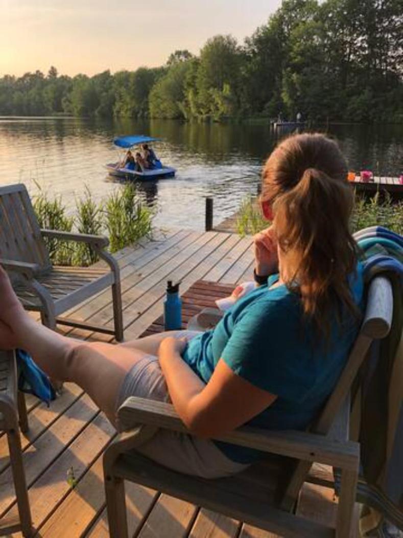 Stylish lake home with private beach, dock and firepit for swimming, kayaking, hiking view 4