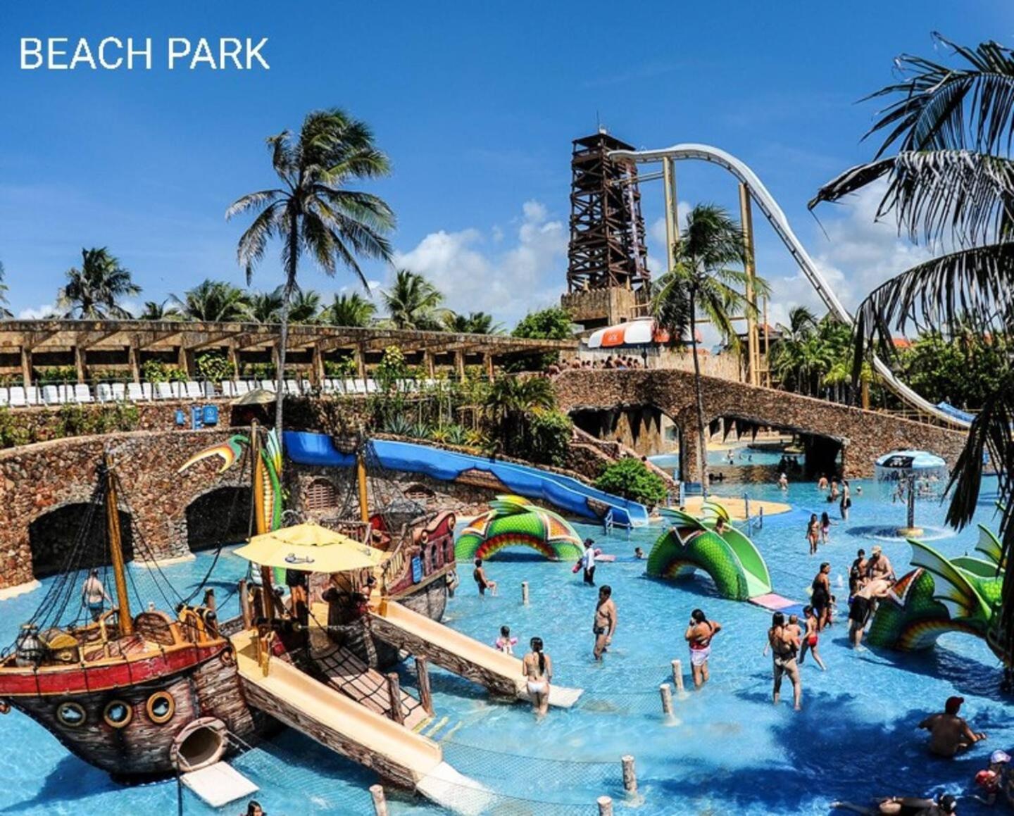 Paraíso das Dunas - Apartamento à beira mar com jacuzzi - Próximo ao Beach Park