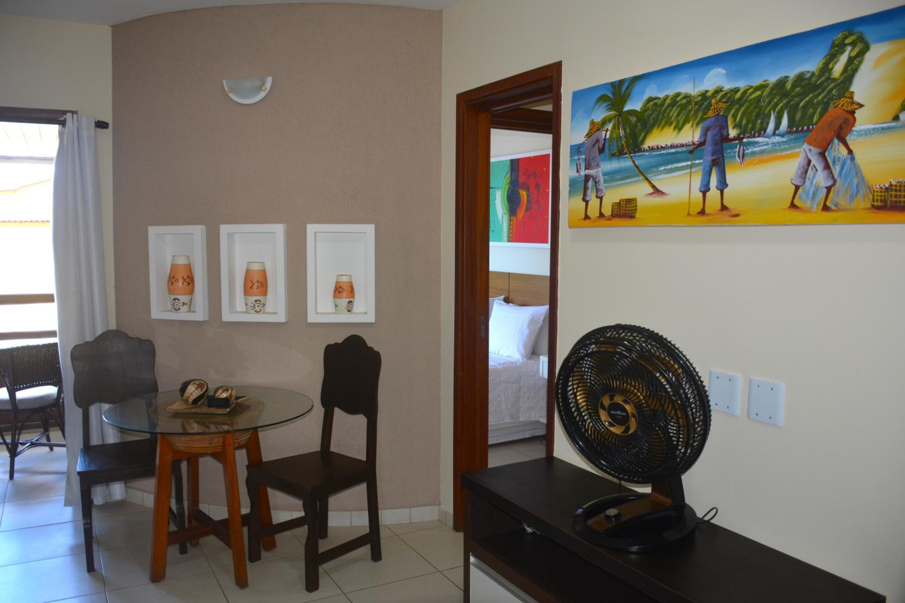 Na praia - Elegance 402 Luxo - Lateral vista mar