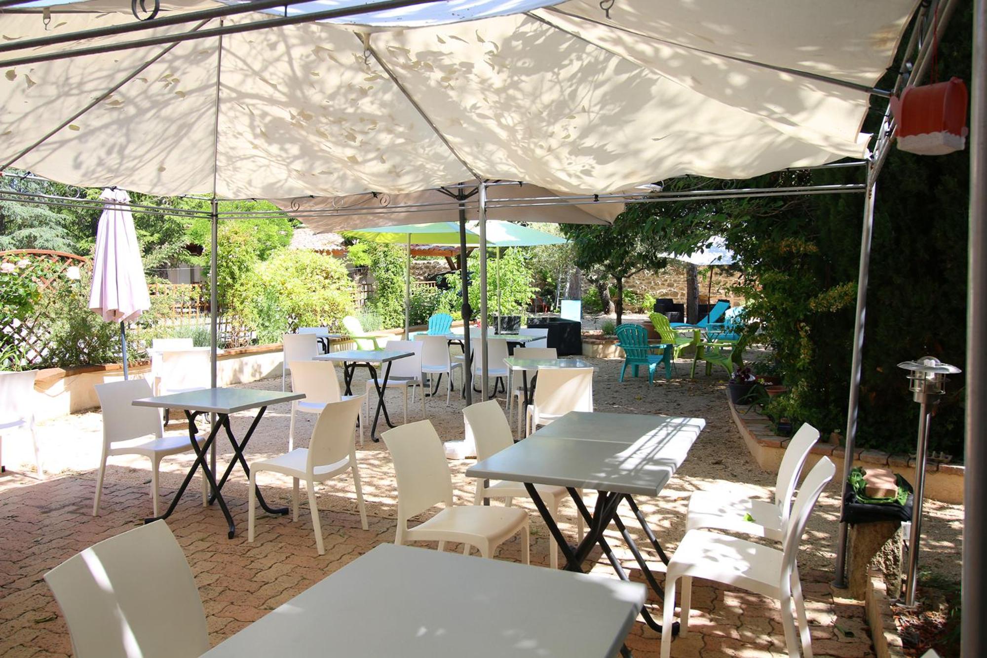 outdoor BBQ area