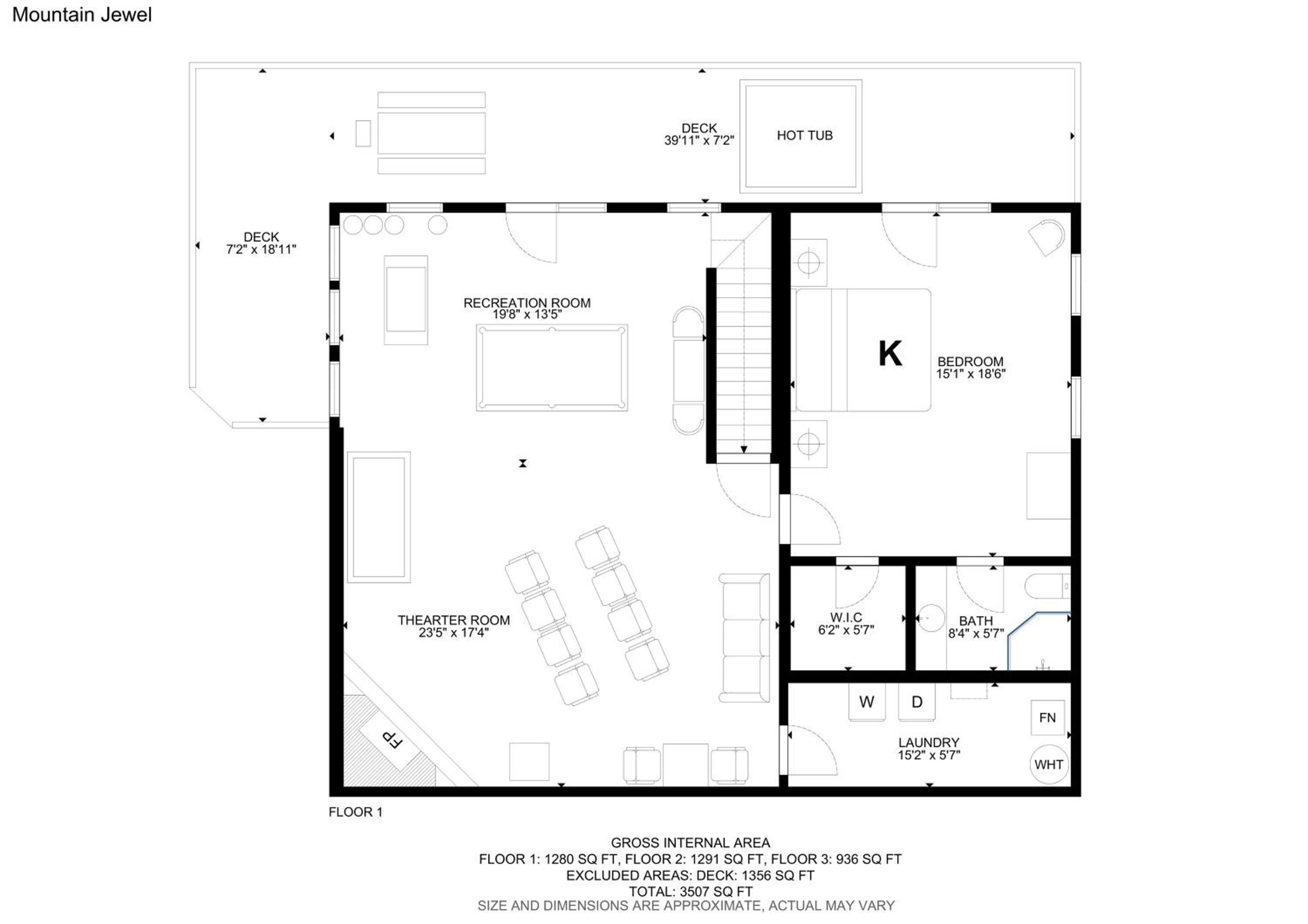 Mountain Jewel, Game Room , Fire Pit, Theater Area, WIFI, Pool access!!!