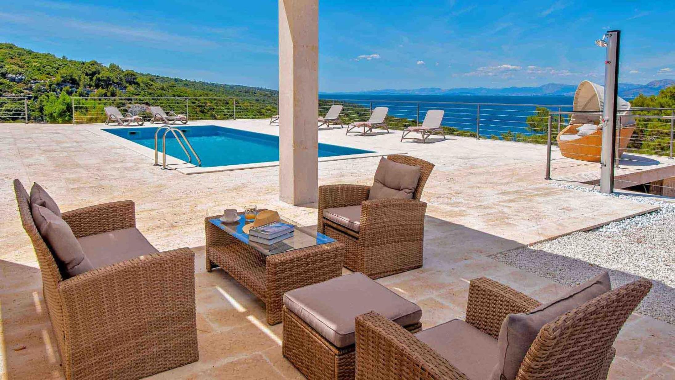 A gorgeous villa on a private property on the island Brač view 2