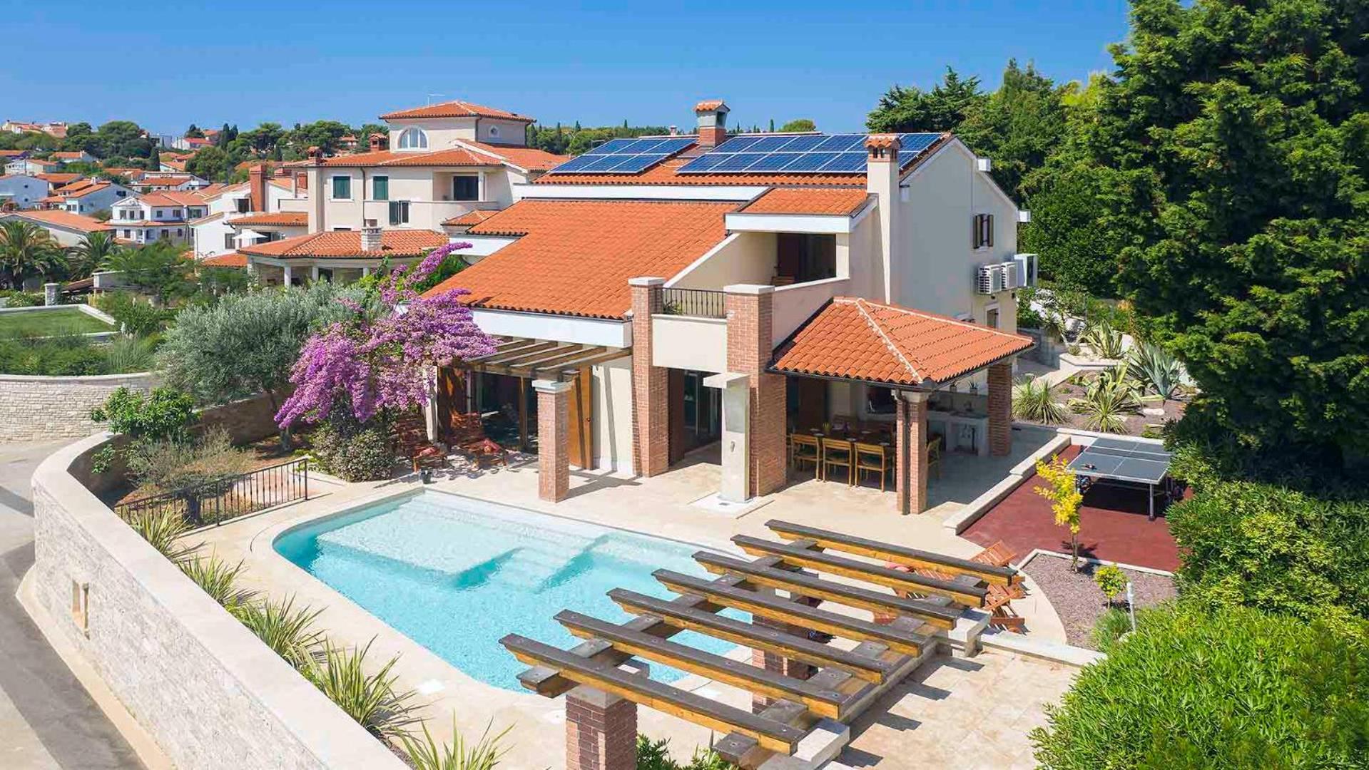 Modern poolside villa in Premantura view 2