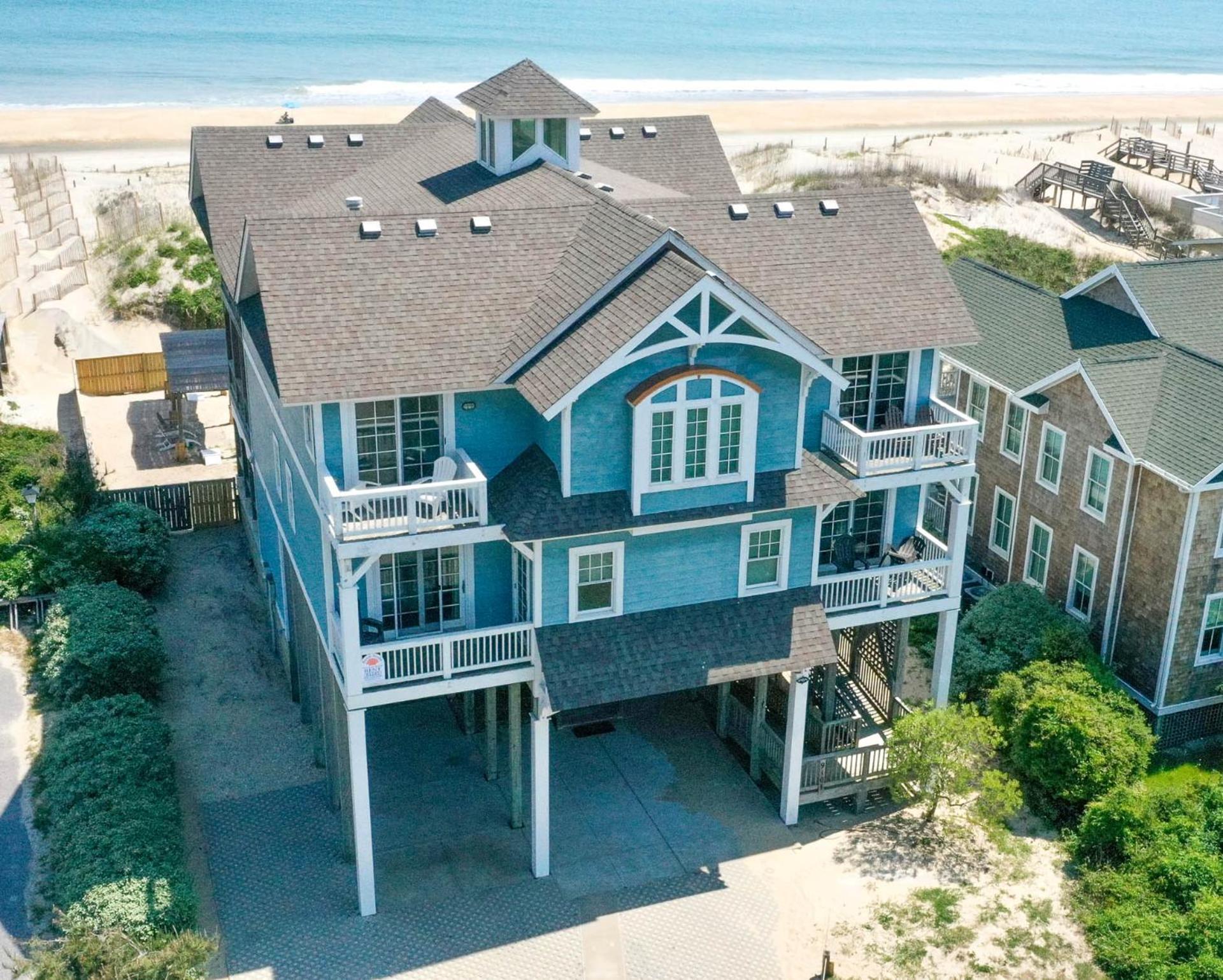 Outside-In - S Nags Head MP 18.5, Luxury Oceanfront, Elevator, Pool, Cabana, Home Theatre, Pets OK