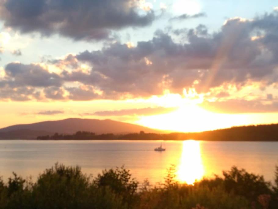 Apartmán s terasou a výhledem na jezero Lipno