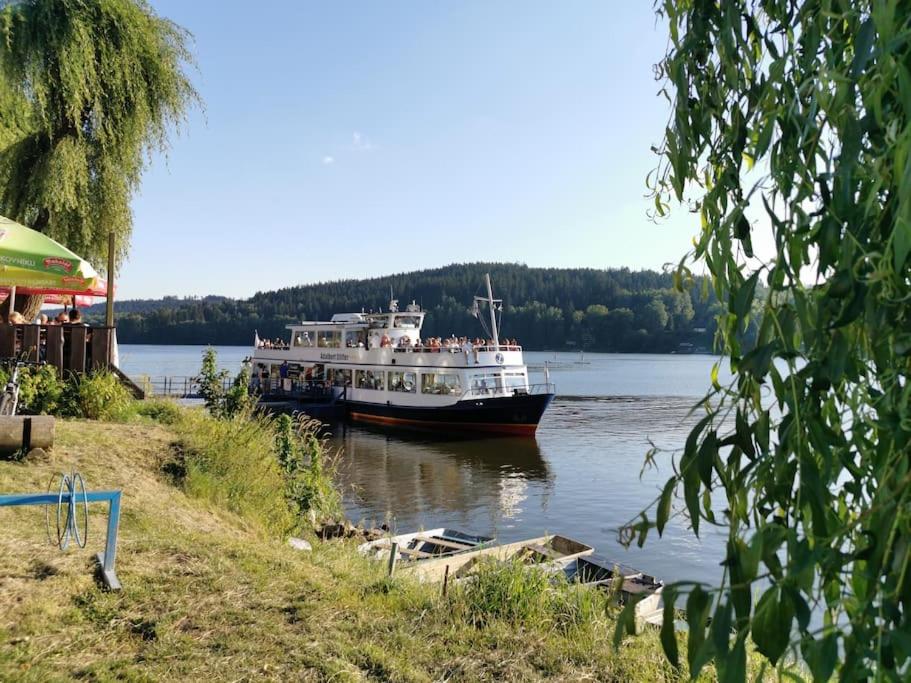 Apartmán s terasou a výhledem na jezero Lipno