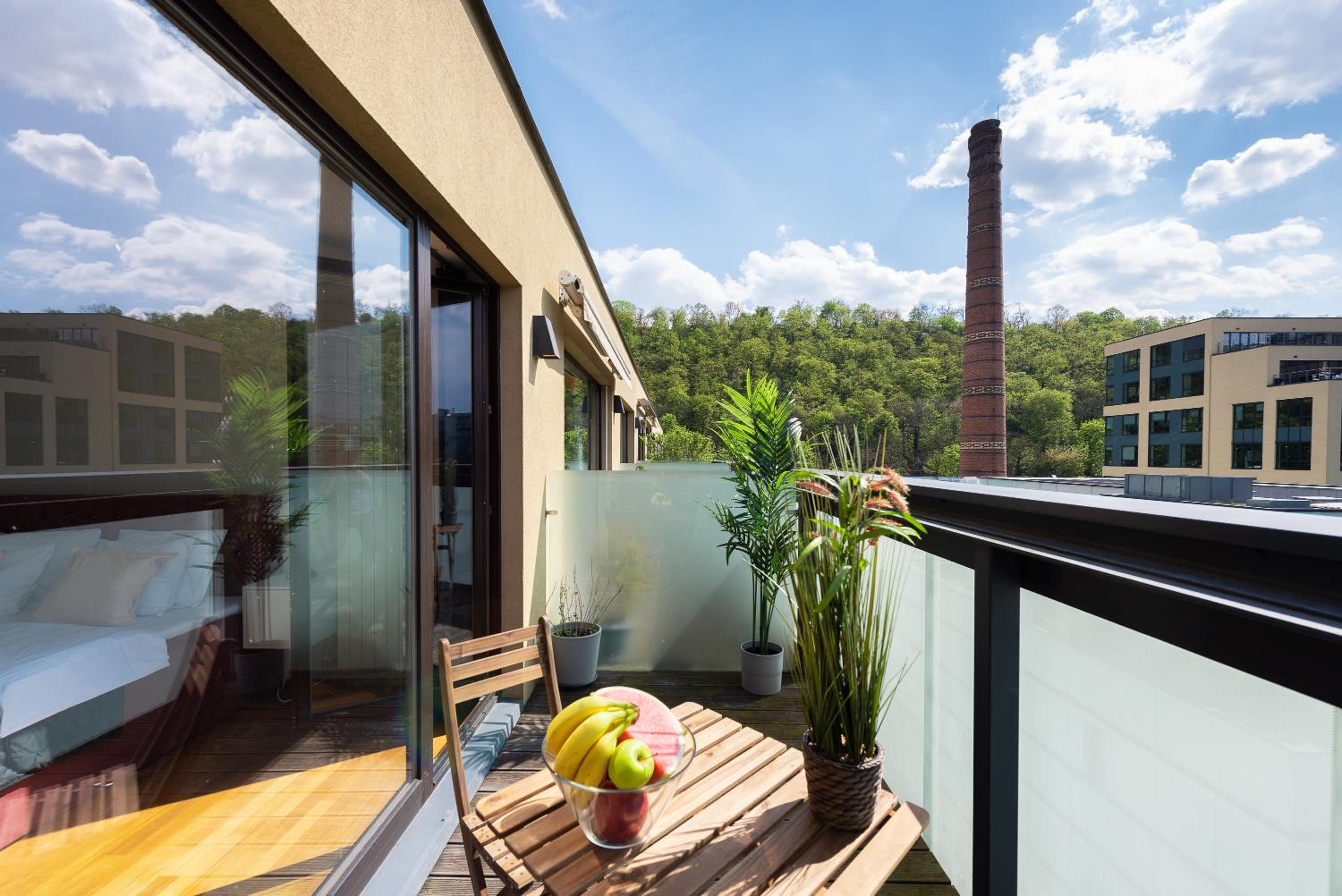 Stylish penthouses featuring a terrace in Prague