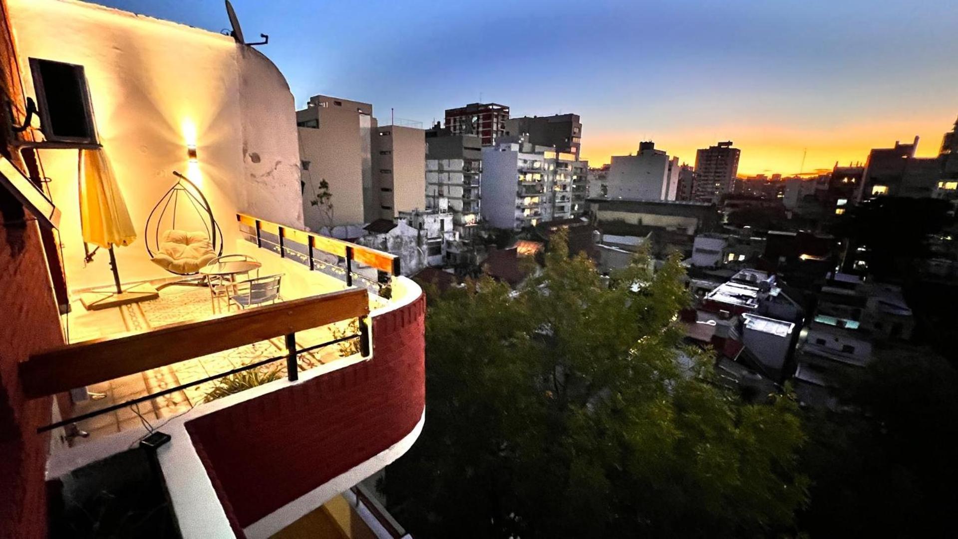 Luminoso Semipiso 2 Ambientes con Balcón Terraza