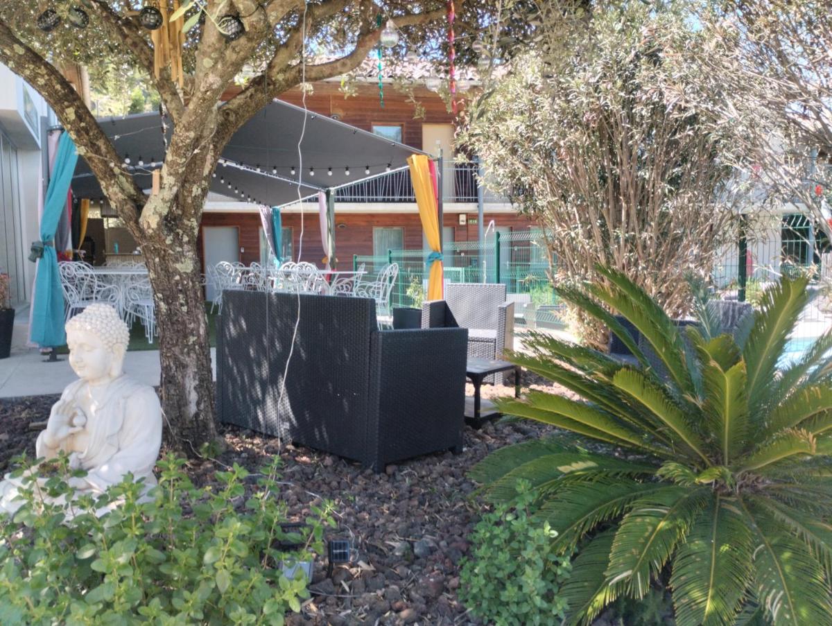 outdoor BBQ area