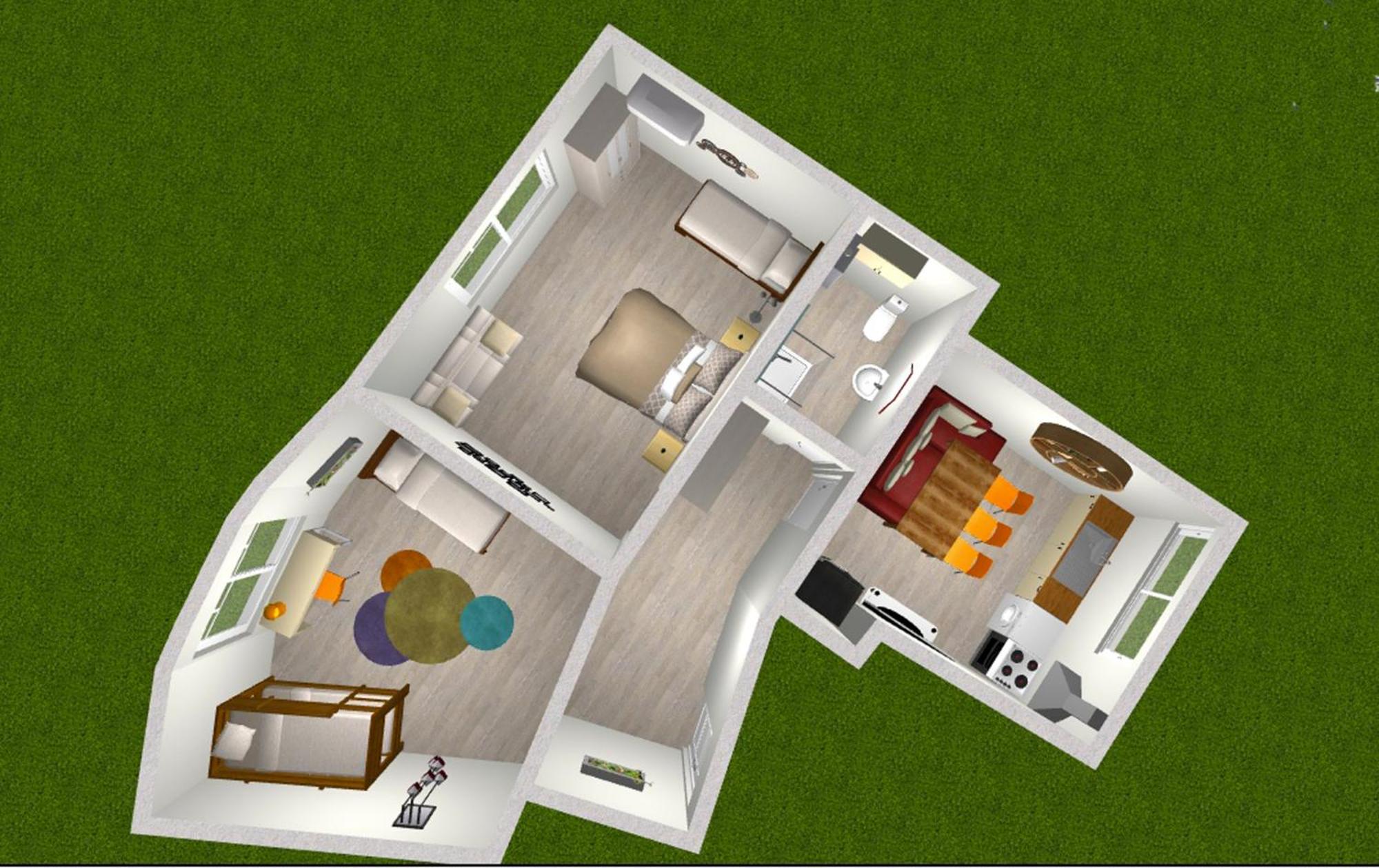 Summer Square - 2 bedrooms Retro Flat with great location, 1st fl