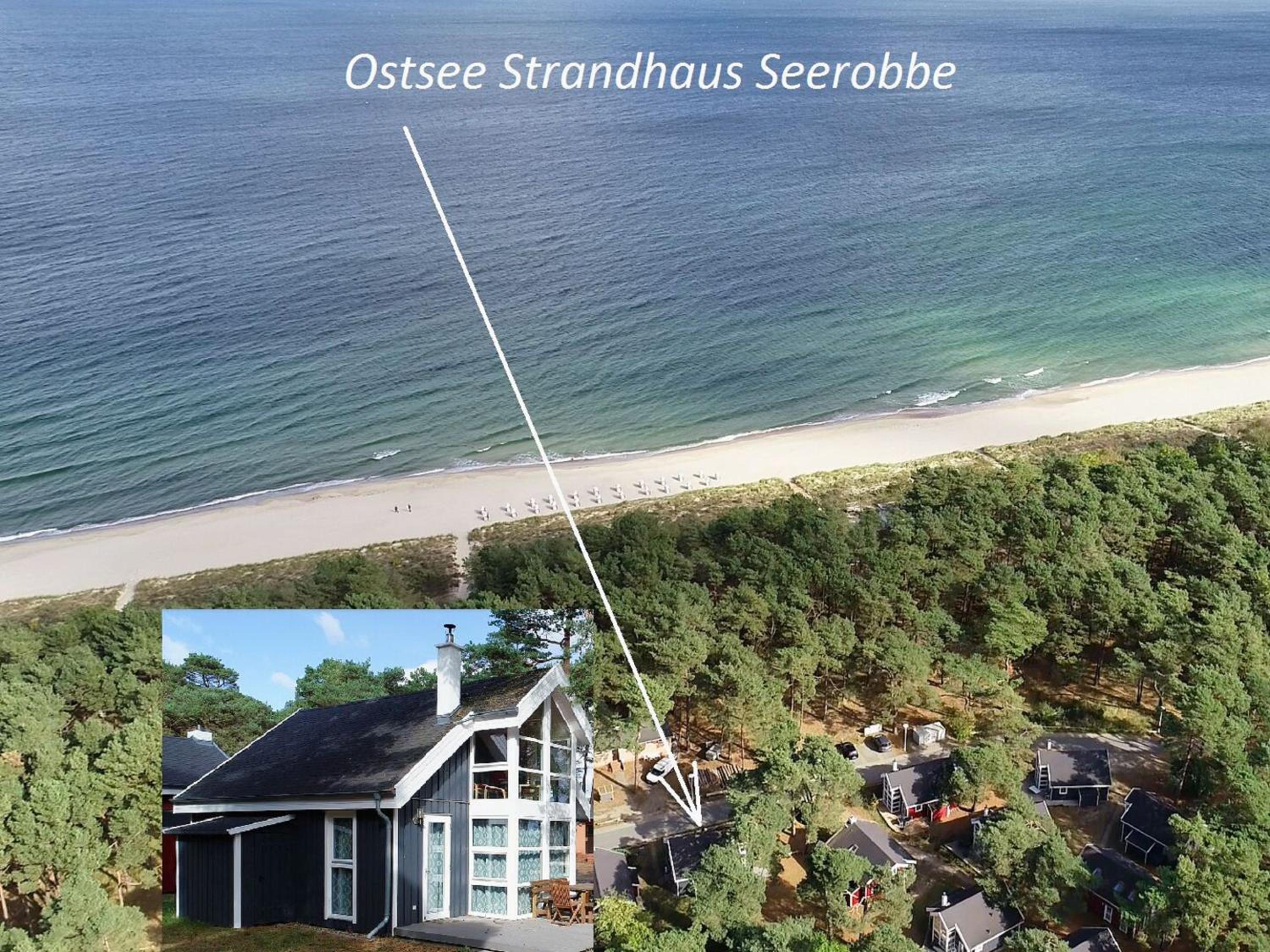 strandnahes Ferienhaus mit Kamin und Terrasse - Ferienhaus Seerobbe