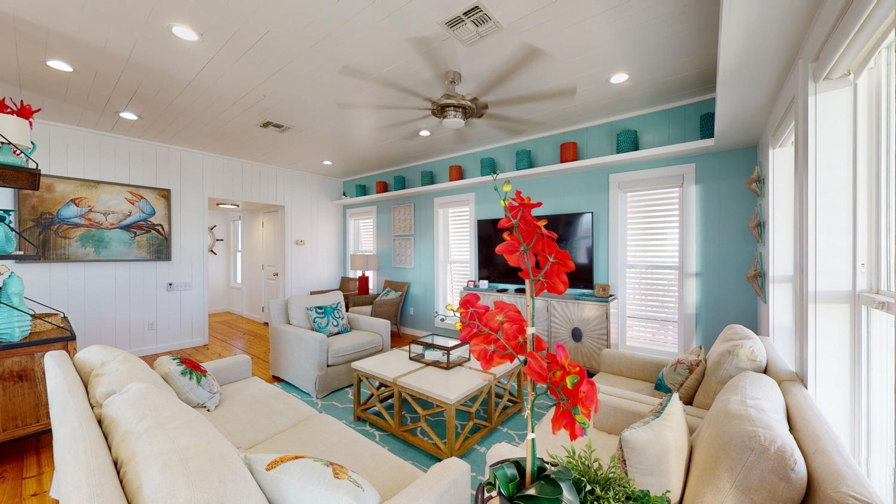 VW45 Stunning House with Rooftop Views, Outdoor Entertaining Area and Golf Cart Included view 3