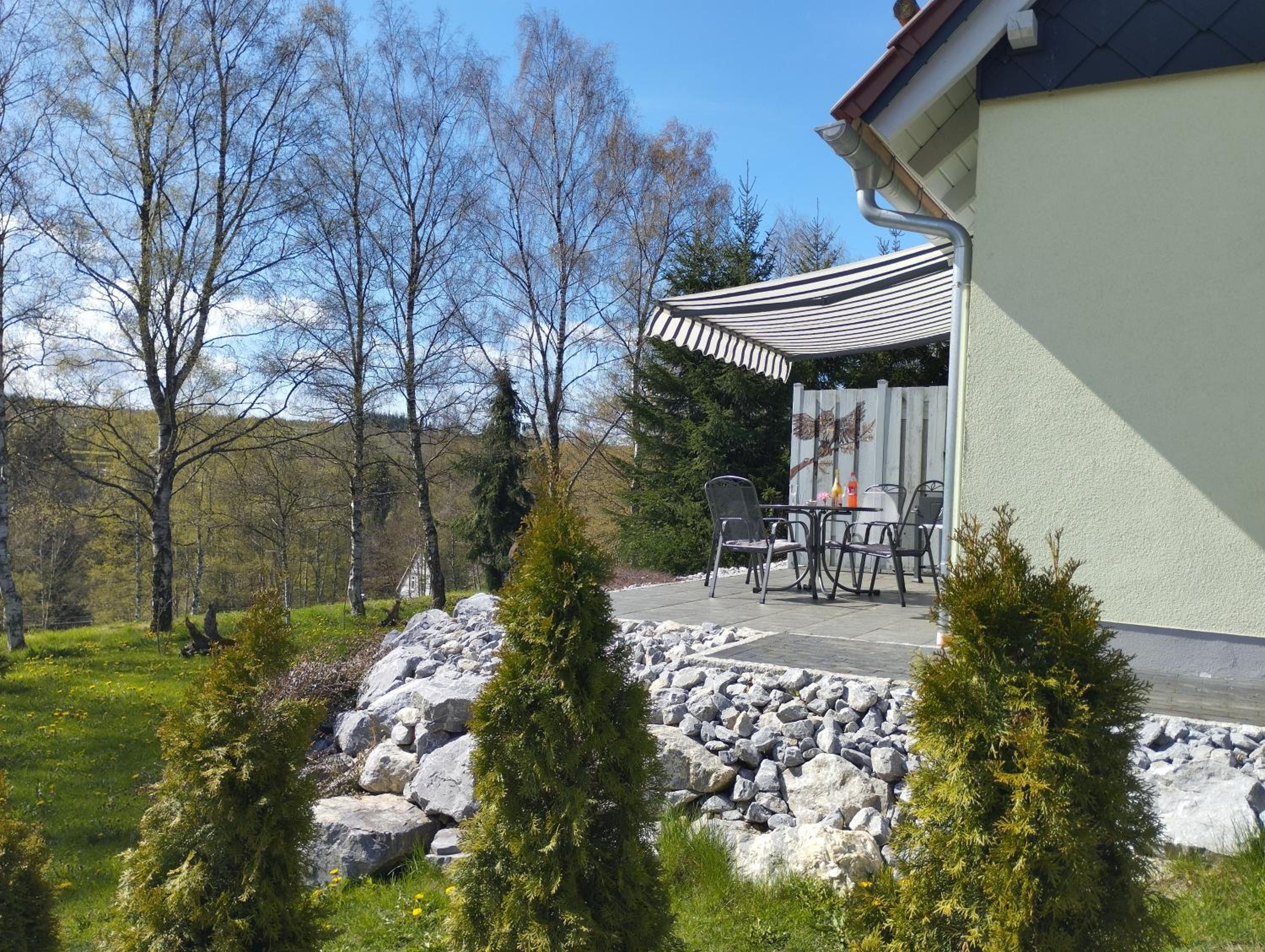 Behagliches Ferienhaus Zaunkönig -mit Kamin und Sauna- Blick über das romantische Bodetal