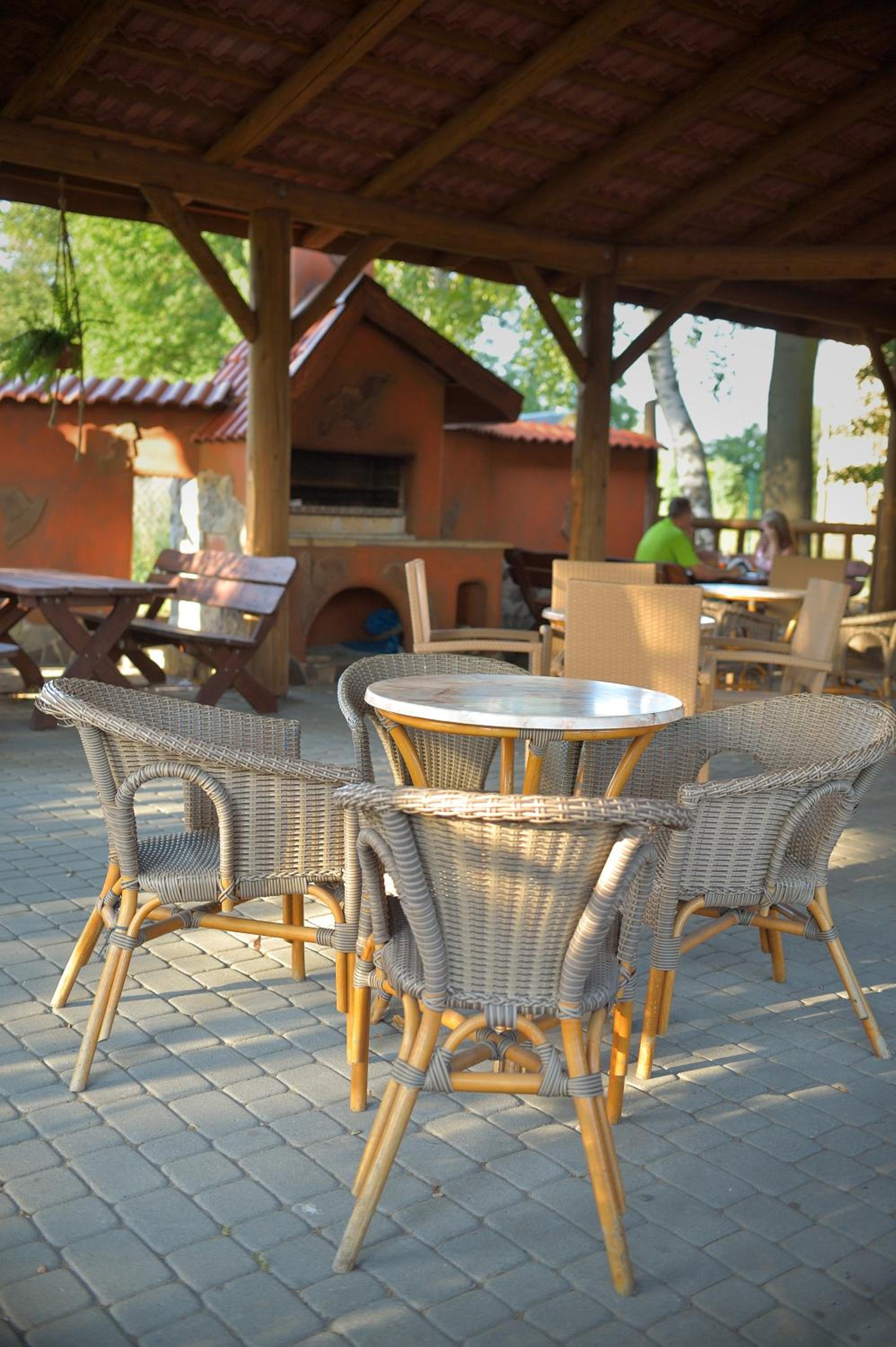 outdoor BBQ area