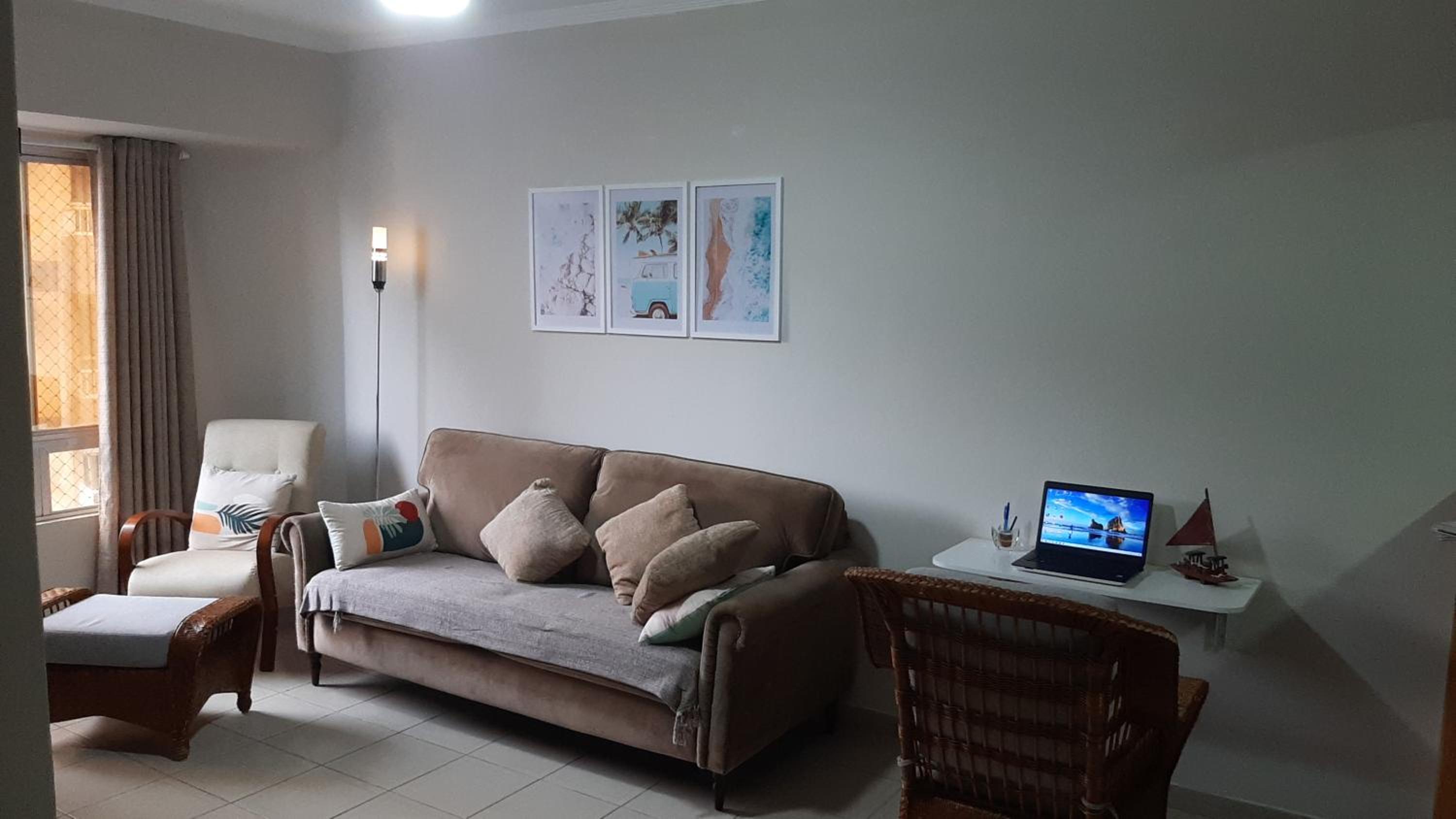 Apartamento Guarujá Pitangueiras 50 metros Praia/3 Dormitórios/Vista do Mar, Sol da manhã