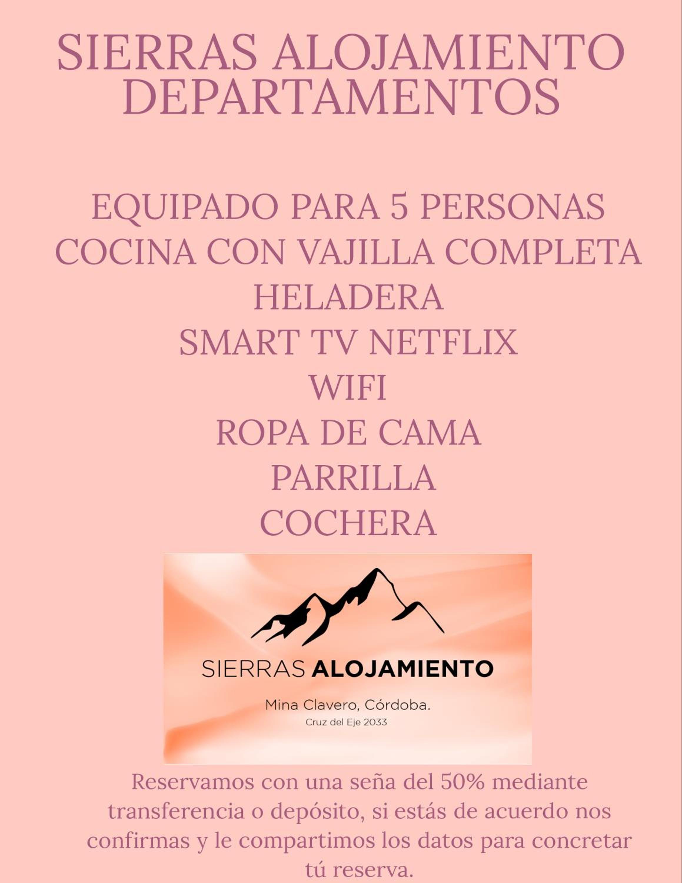 Sierras Alojamiento Departamentos