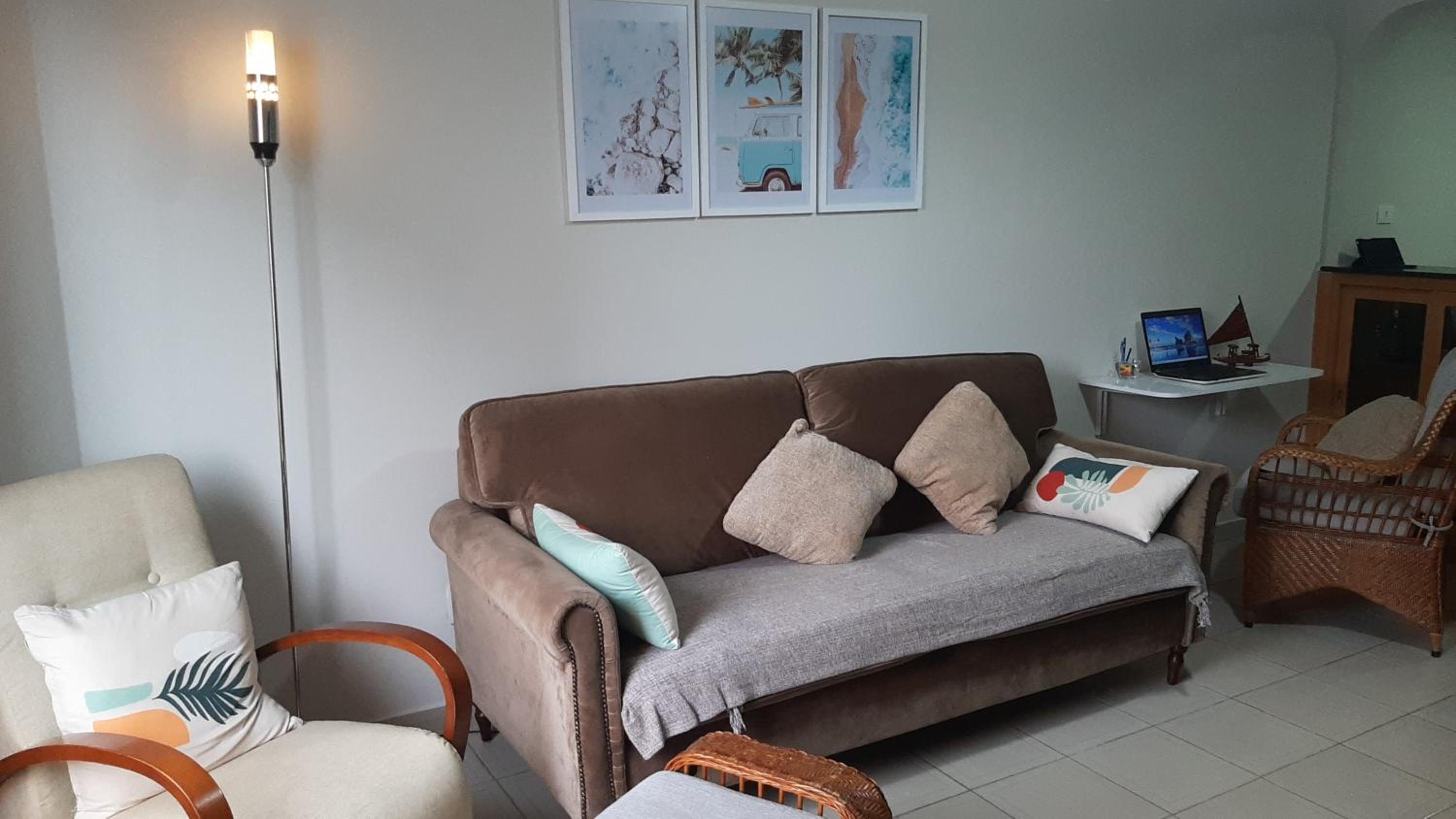 Apartamento Guarujá Pitangueiras 50 metros Praia/3 Dormitórios/Vista do Mar, Sol da manhã
