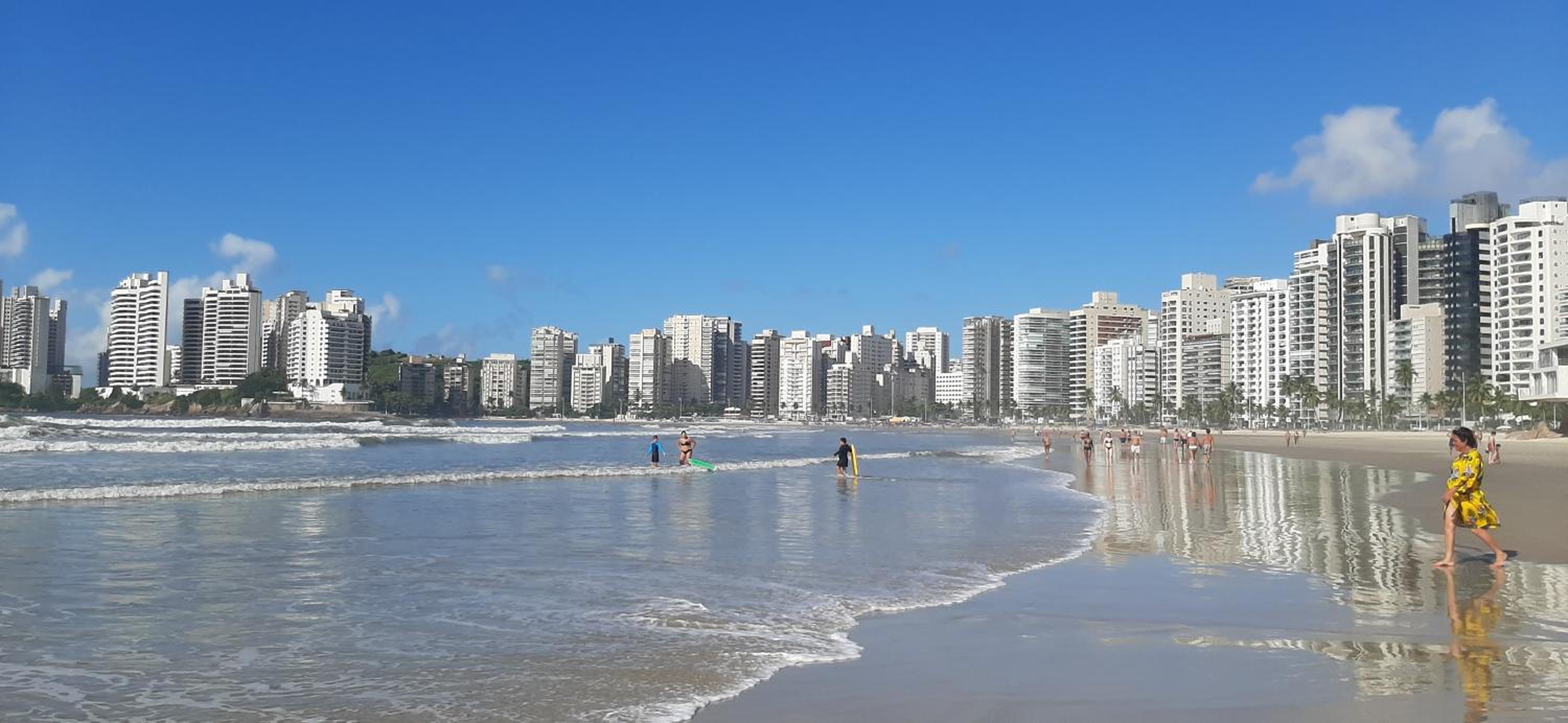 Apartamento Guarujá Pitangueiras 50 metros Praia/3 Dormitórios/Vista do Mar, Sol da manhã