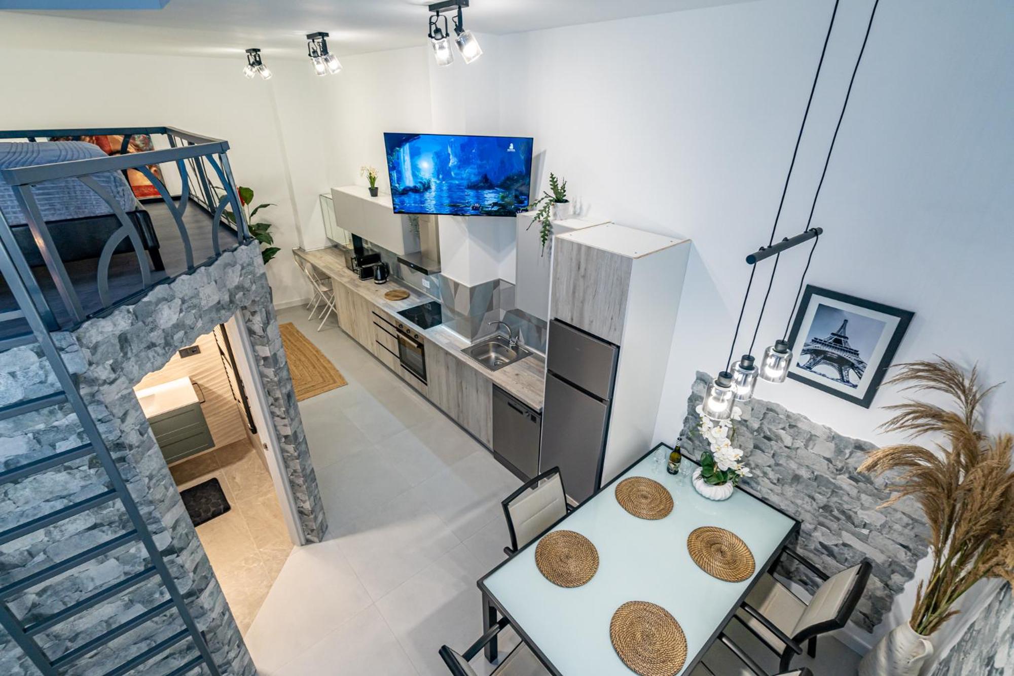 Exquisite studio apartment with an original design