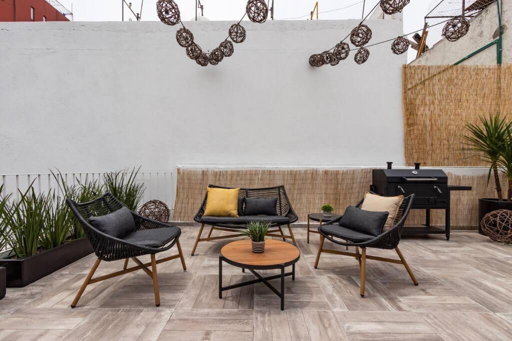 Loft con patio, roof garden, bicicletas en La Roma photo 2