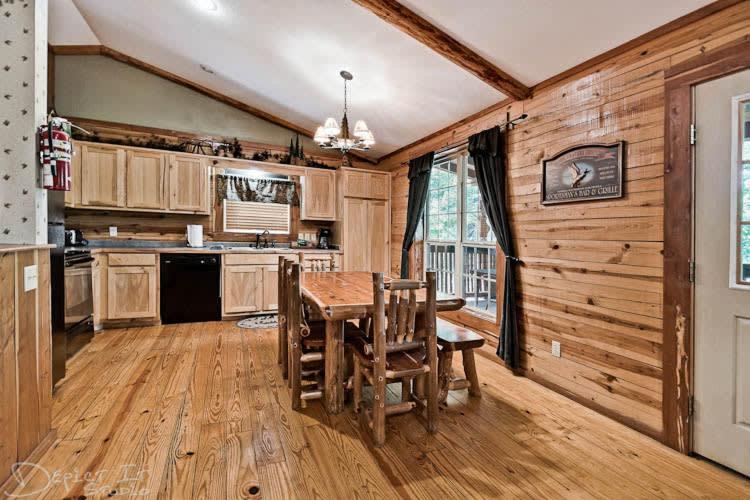 Secluded 2 story cabin Pool WiFi smart TVs view 5