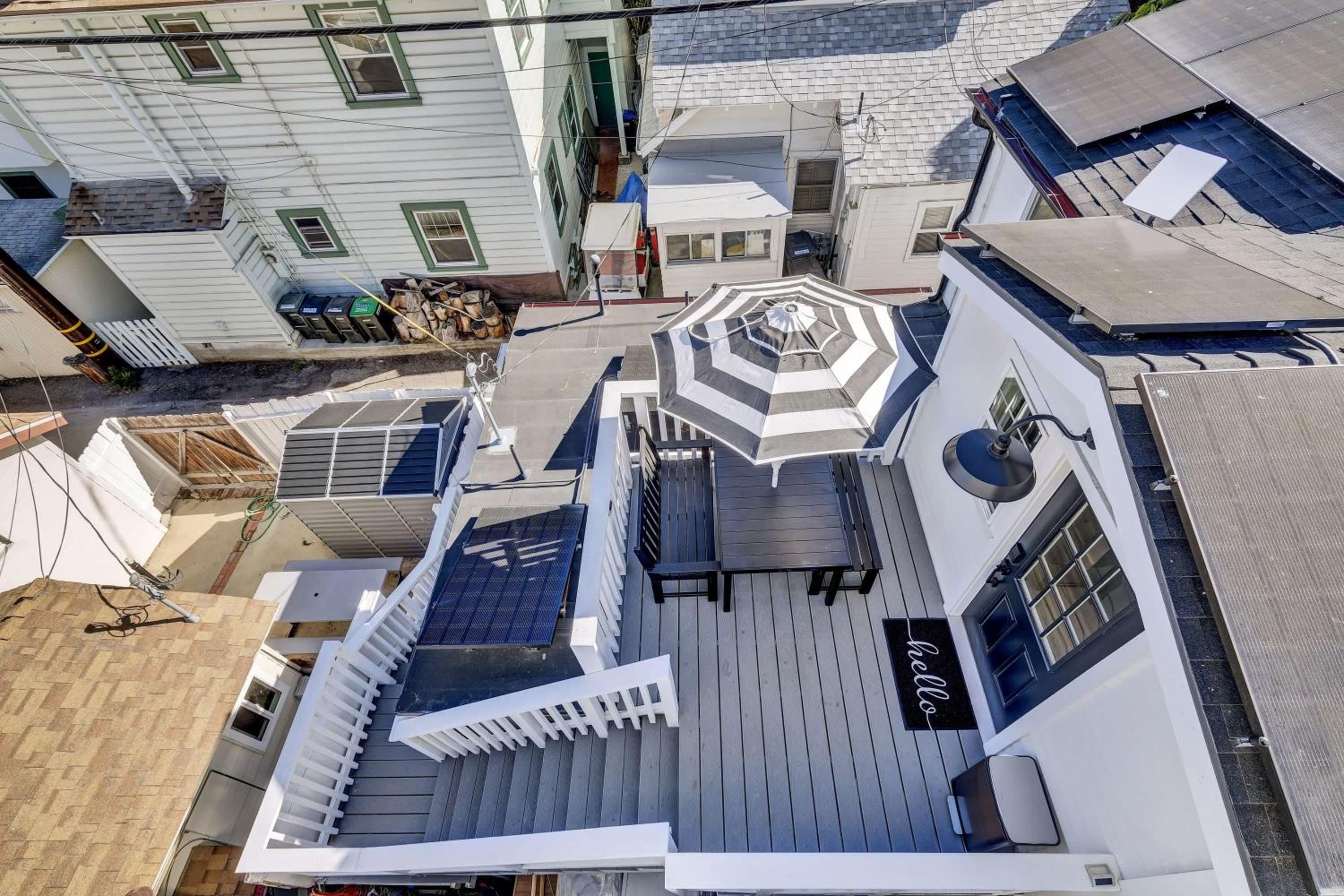 Remodeled A-Frame With Two Private Patios and Views Mountain Casino and peek-a-boo ocean views view 2