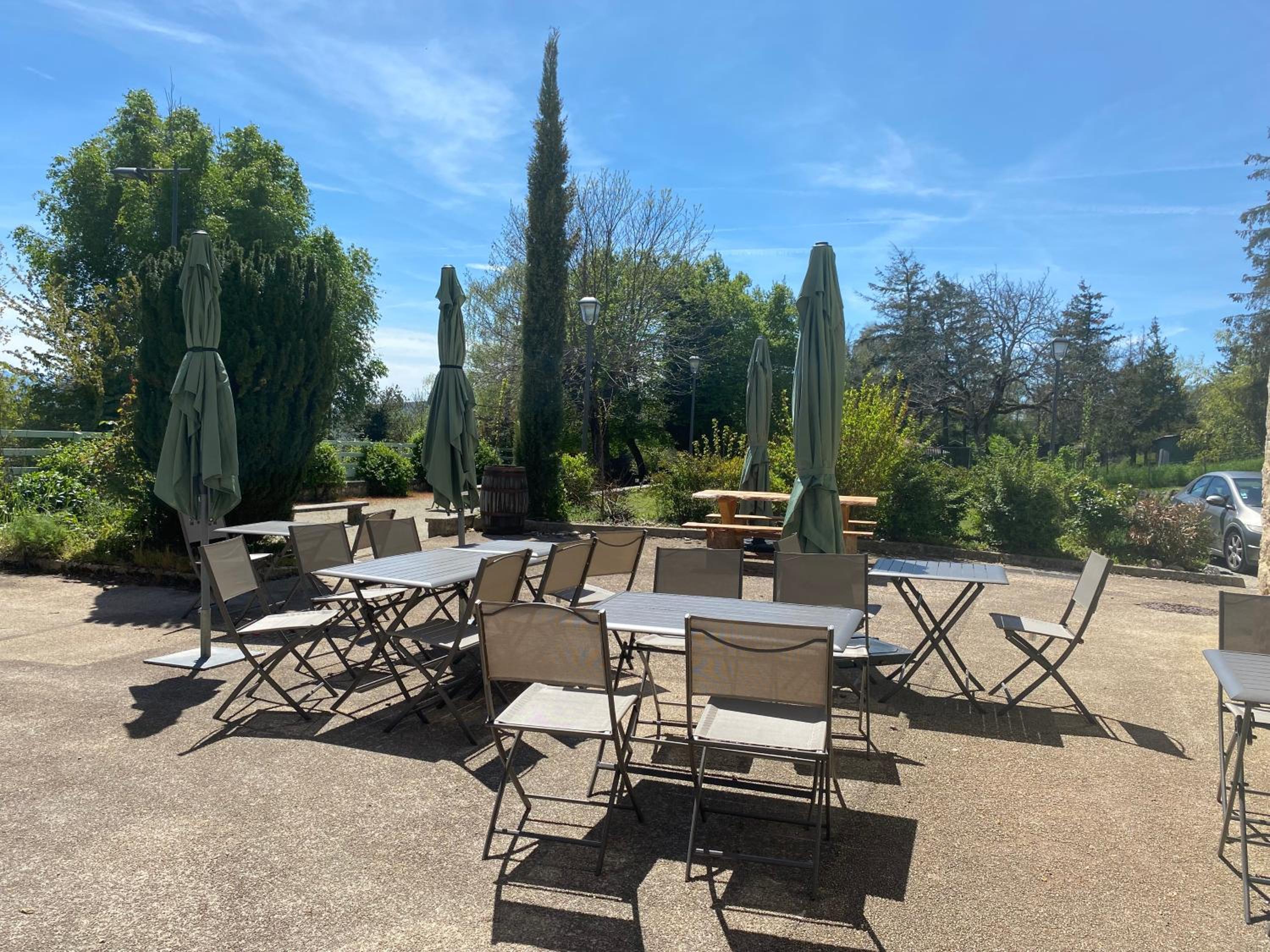outdoor BBQ area