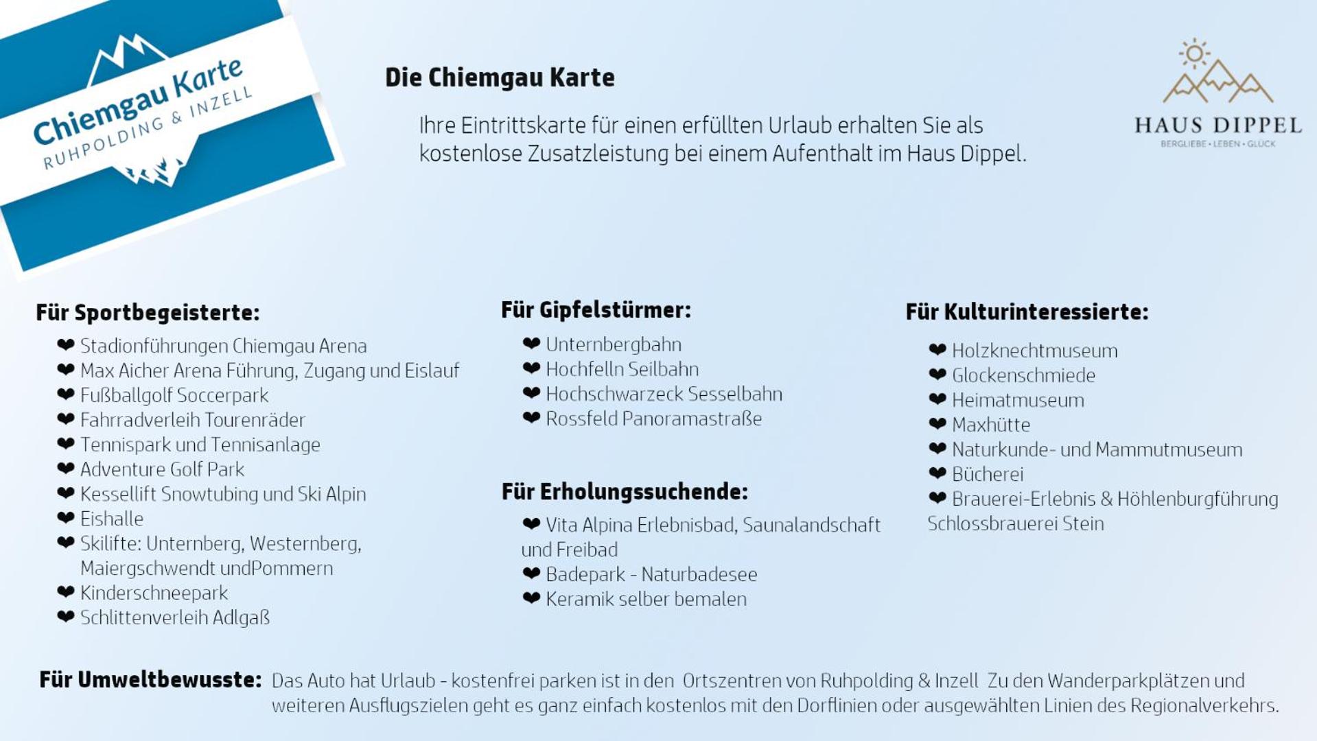 Haus Dippel am Kurpark inklusive Chiemgaukarte