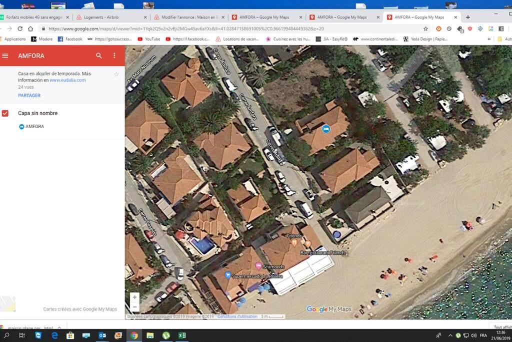 Maison de vacances espagnole en bord de plage