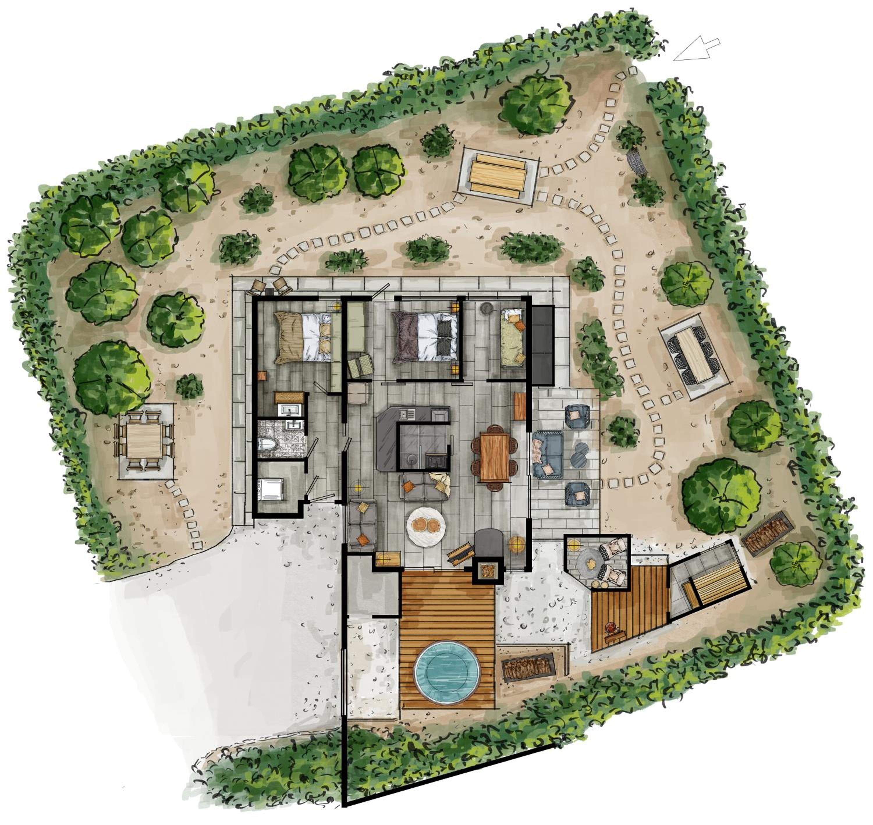Lodge in een bosrijke omgeving met Hottub & Sauna opt view 4