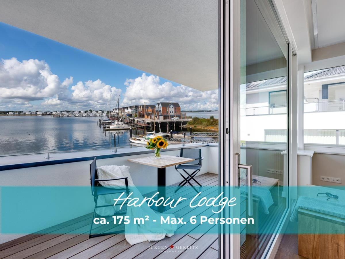 Harbour Lodge: Meerblick, Terrasse, Balkon, finnische Sauna, Kaminofen en Olpenitz — balance & terrace
