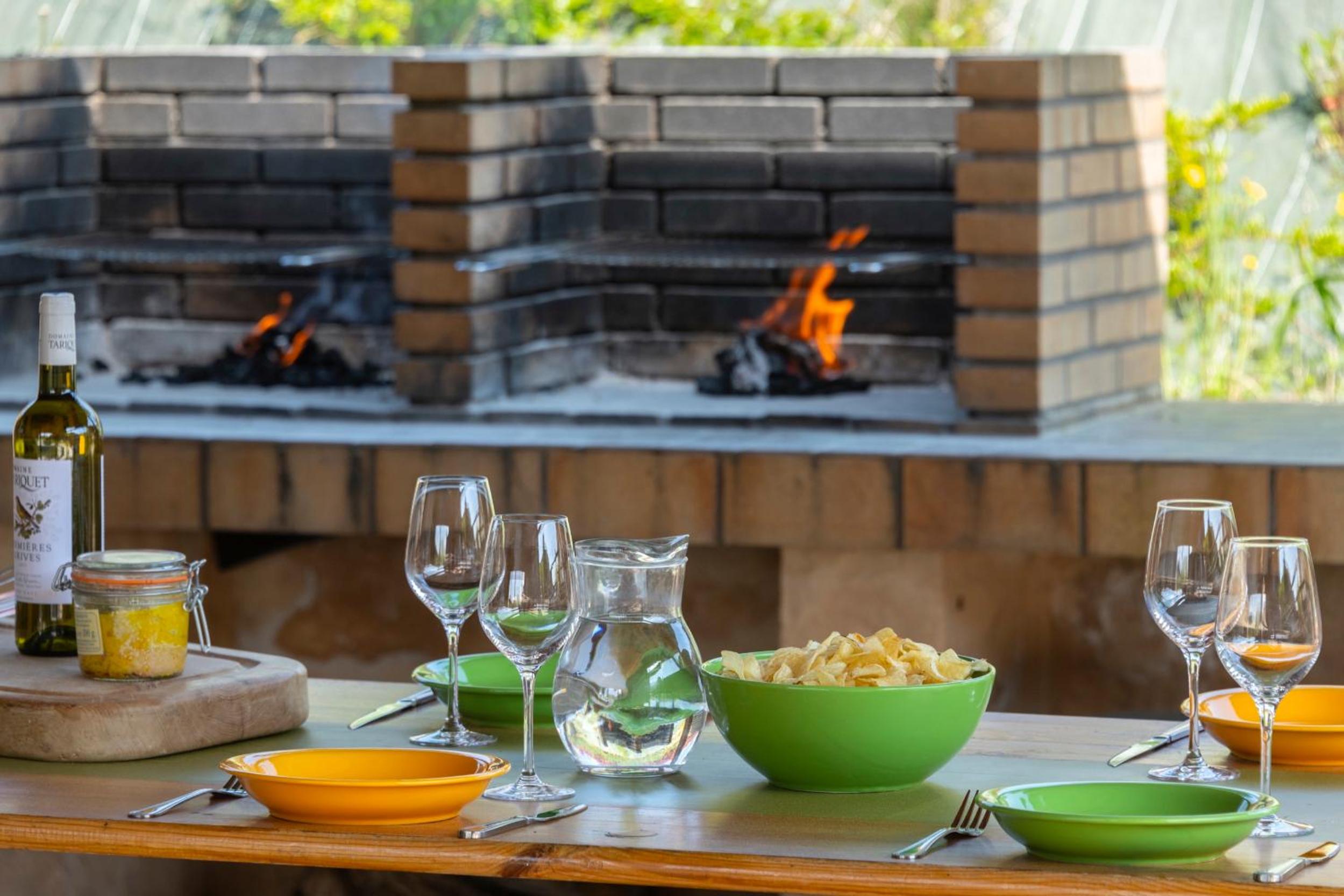 outdoor BBQ area