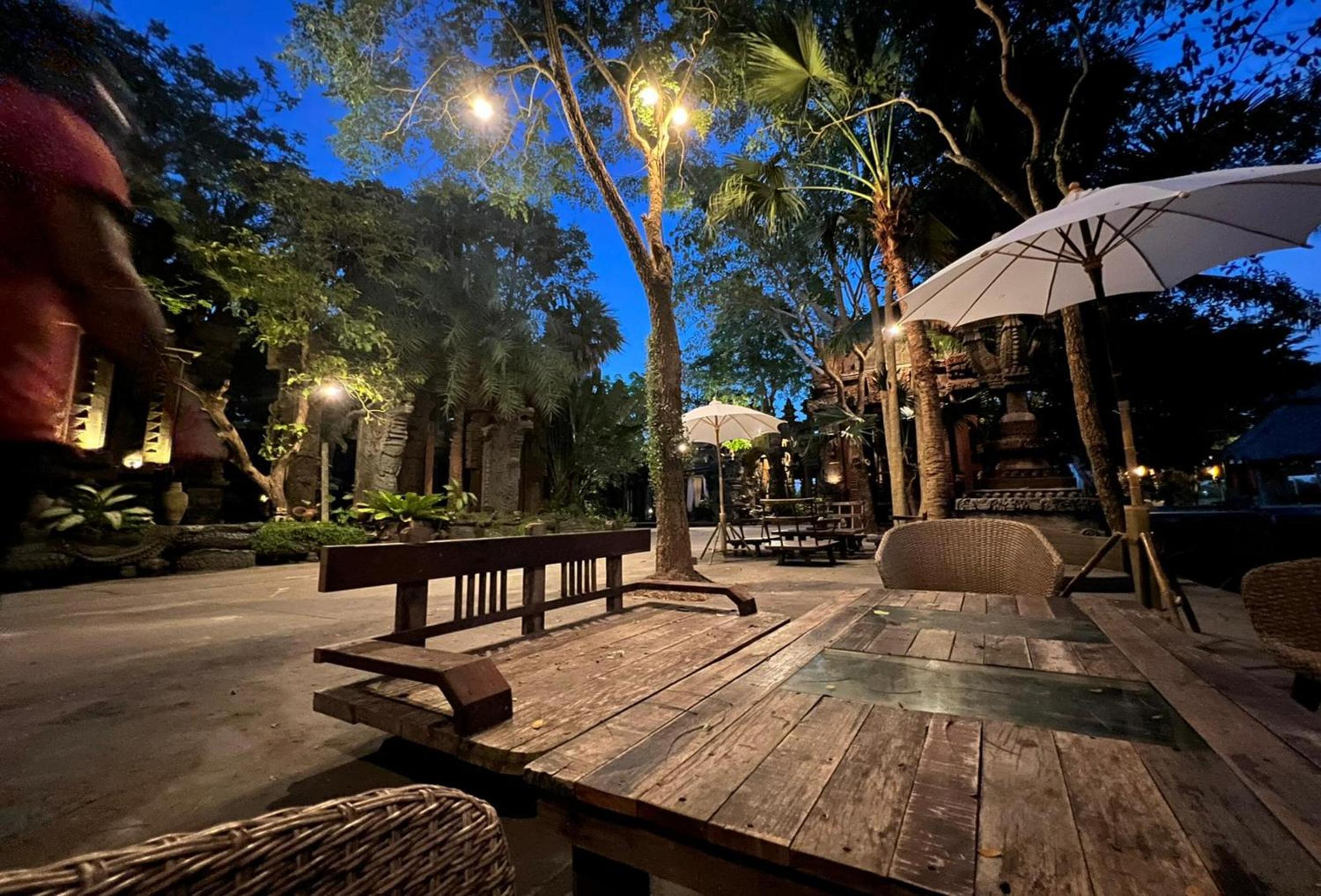 outdoor BBQ area