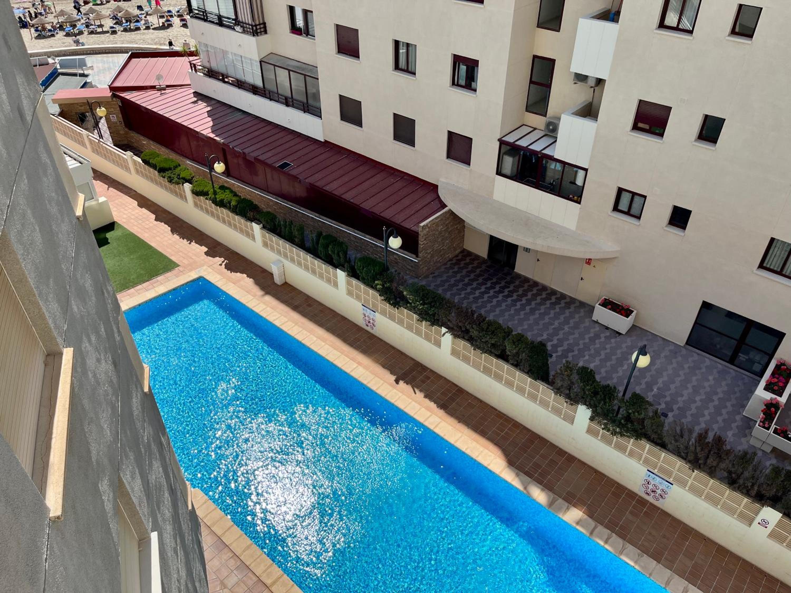 Modern apartment on the beach with pool