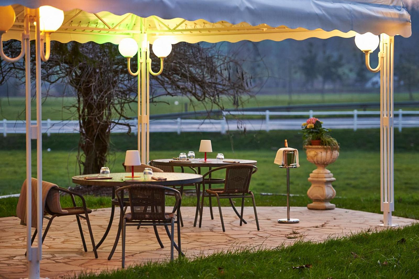 outdoor BBQ area