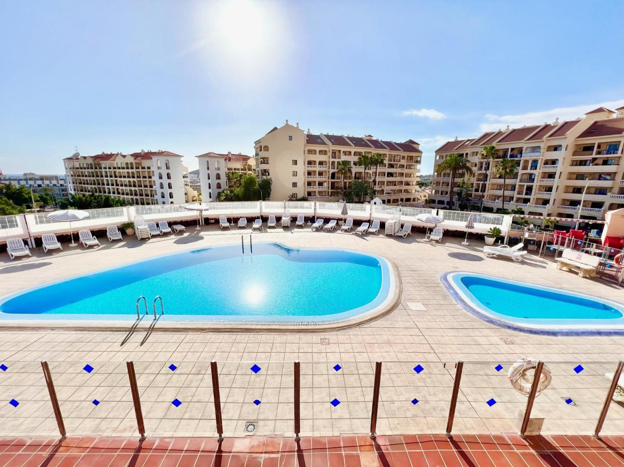 !!! Relaxing View, The Heights Apartment With Terrace and Heated Pools, Los Cristianos view 2