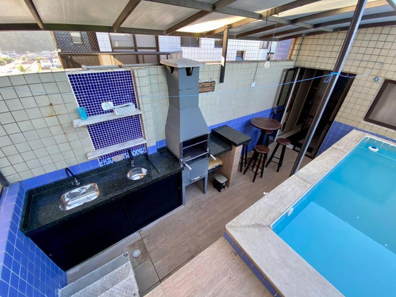Cobertura Piscina Privativa frente e Vista Mar Centro Mongaguá