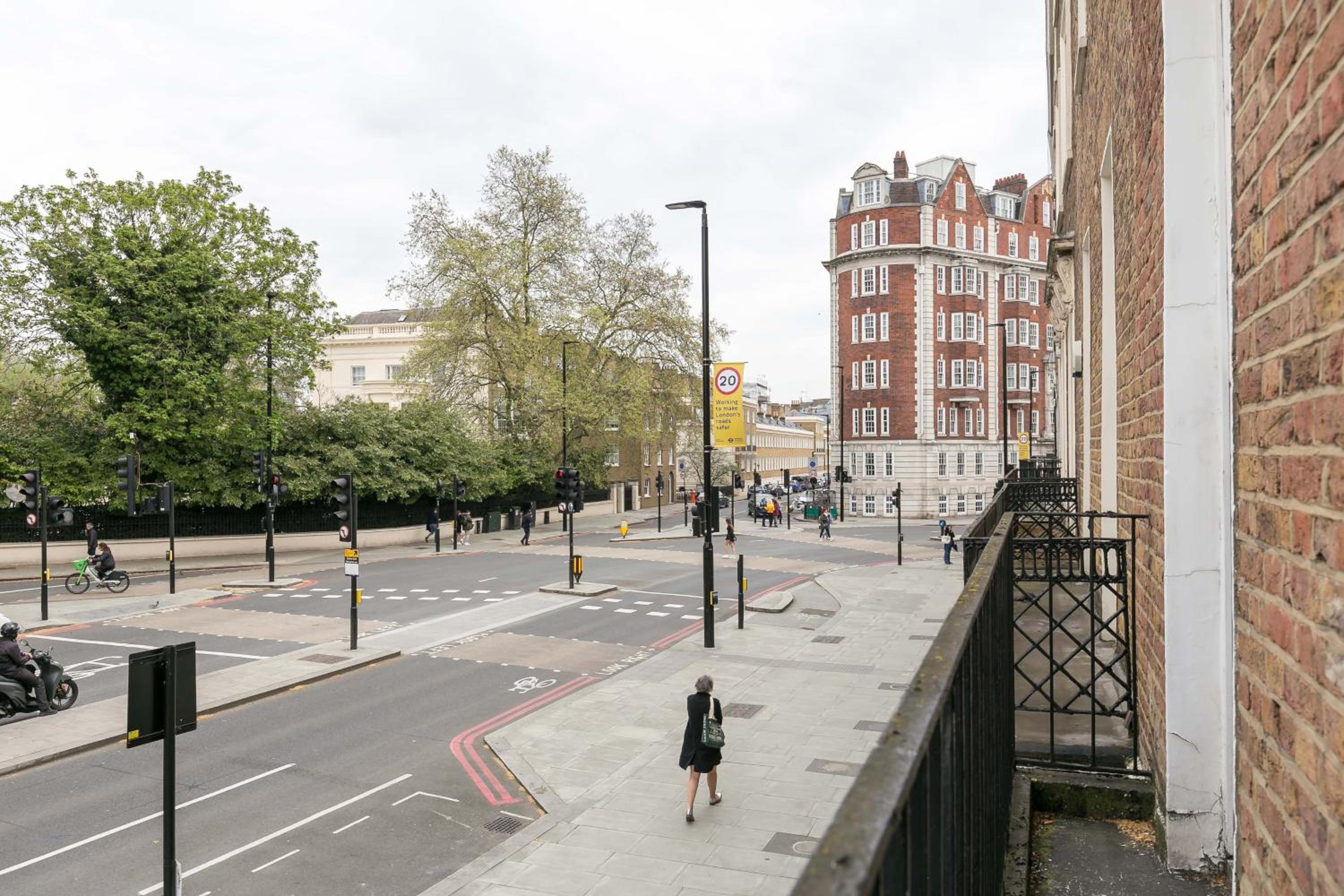 Light filled studio with view of Regents Park