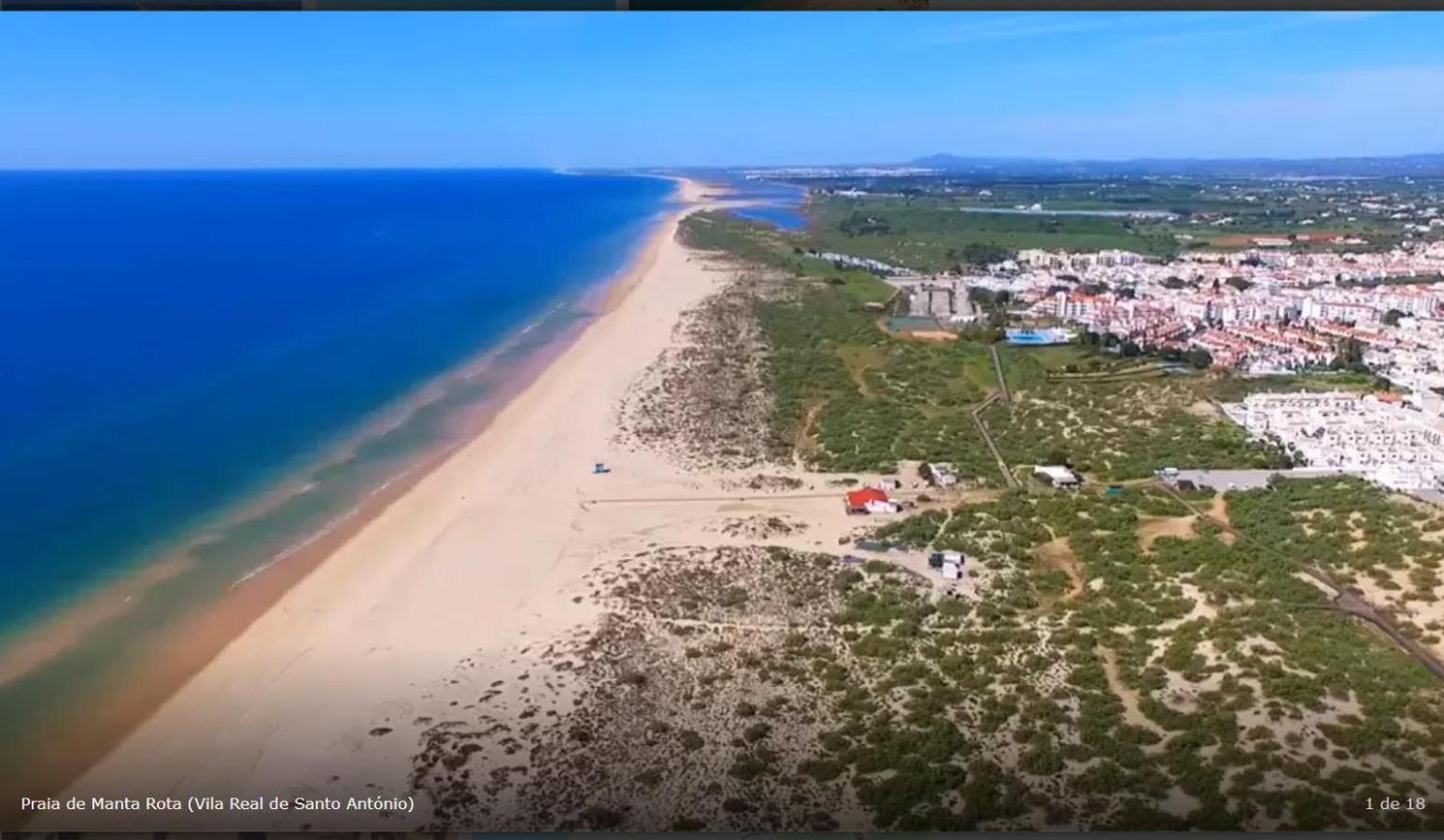 Algarve T2 apartment w balcony and sea view near beach in Manta Rota view 2