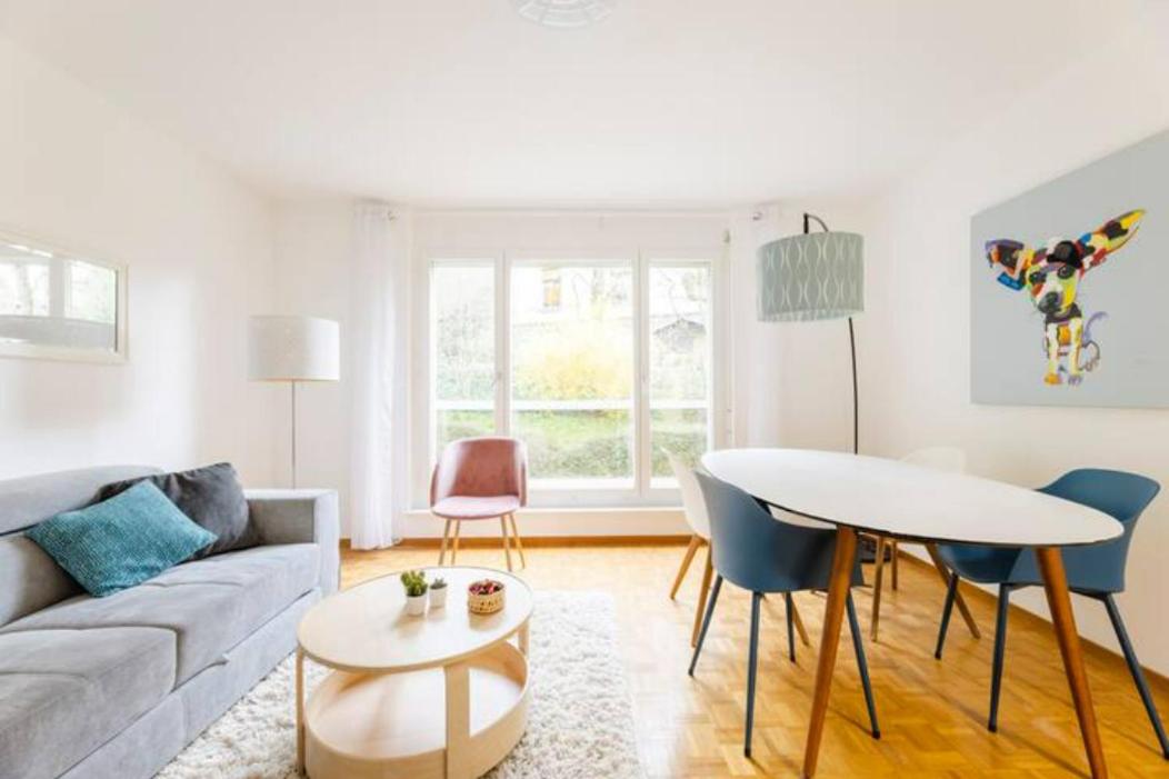 Spacious 52 sqm Cozy Flat - Free Parking - 10 min to Lausanne Old Town