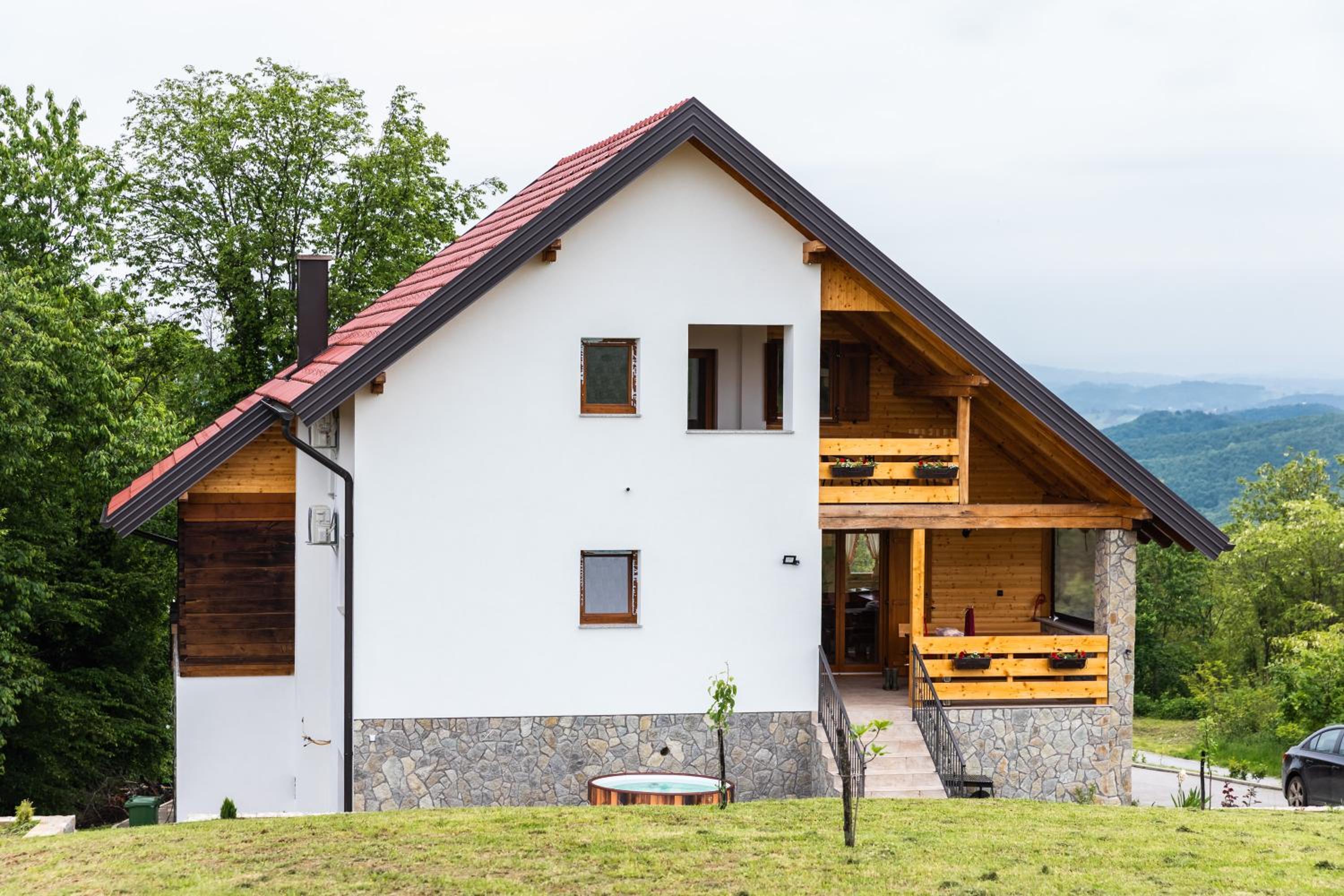 Apartment Stone and Wood