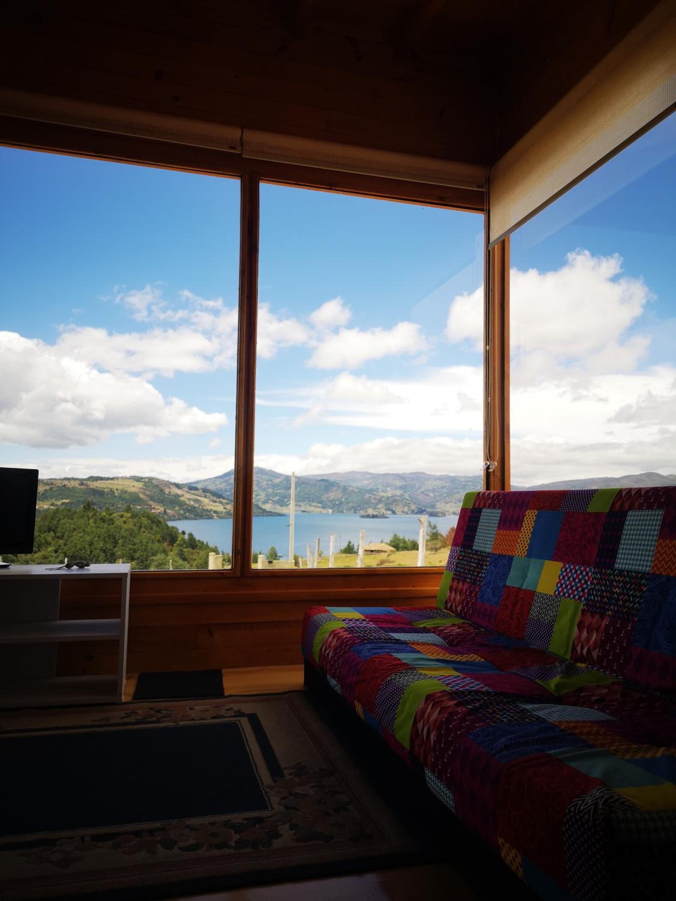 Cabaña con vista a la laguna de Tota