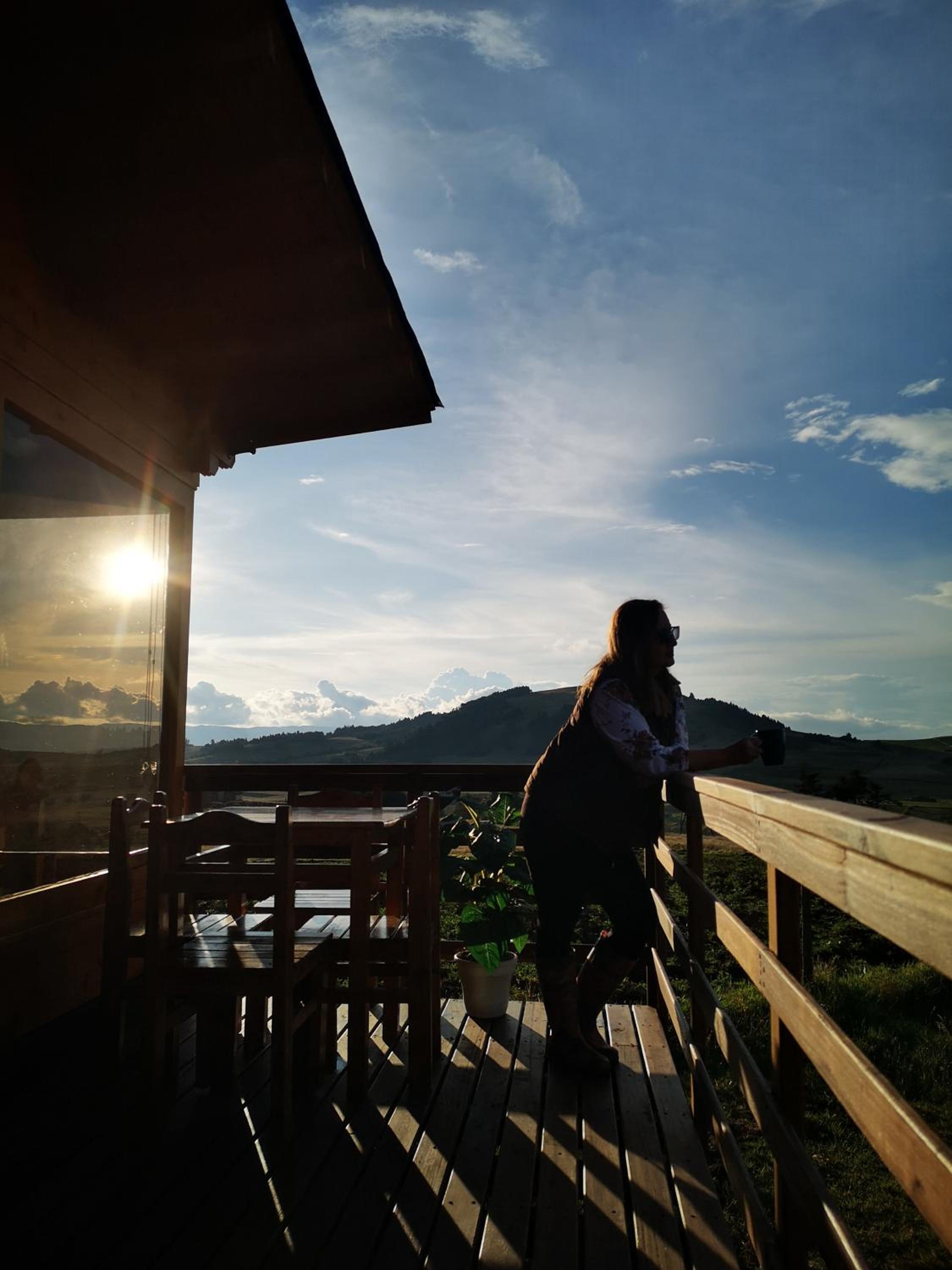 Cabaña con vista a la laguna de Tota