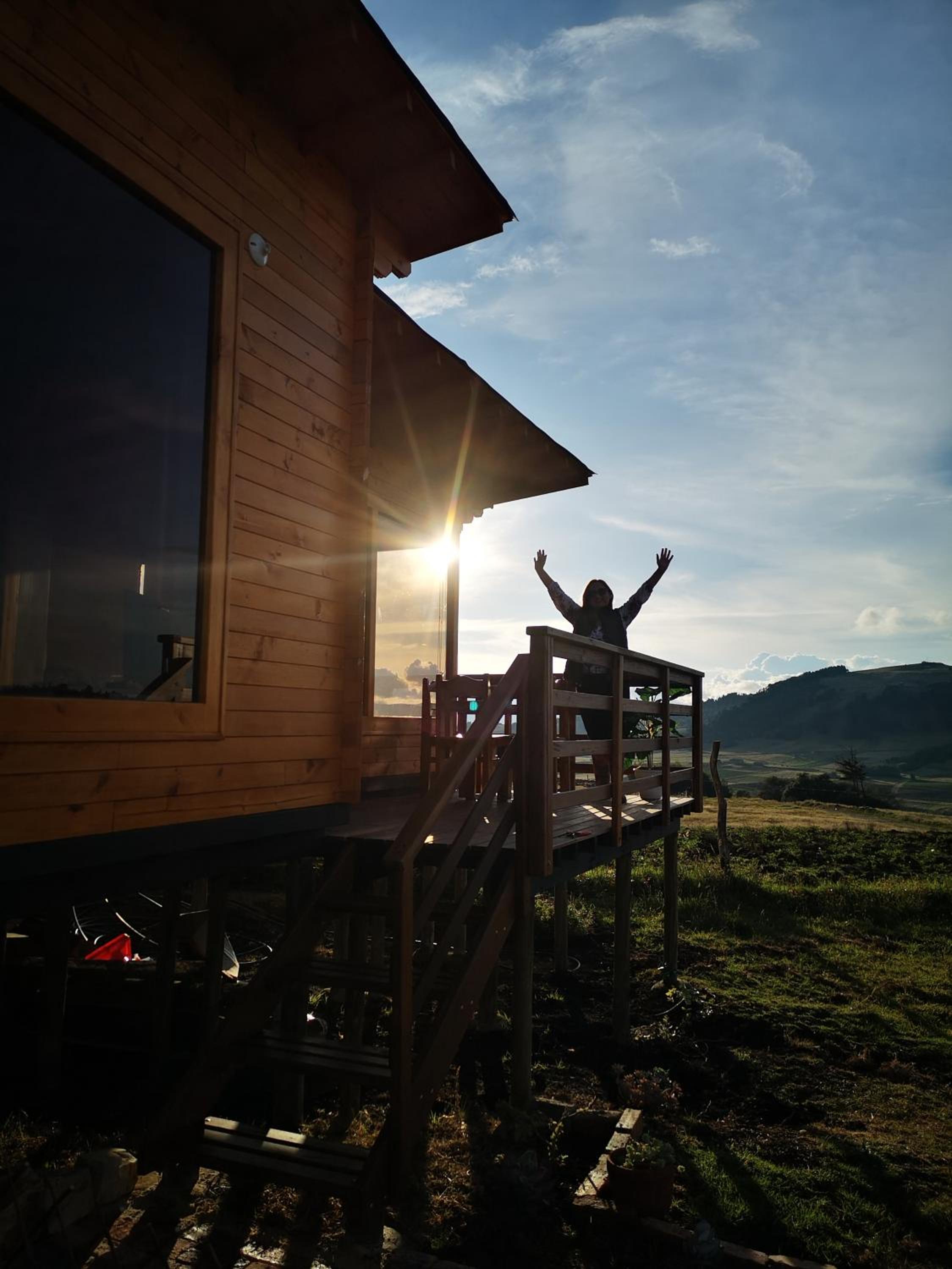Cabaña con vista a la laguna de Tota