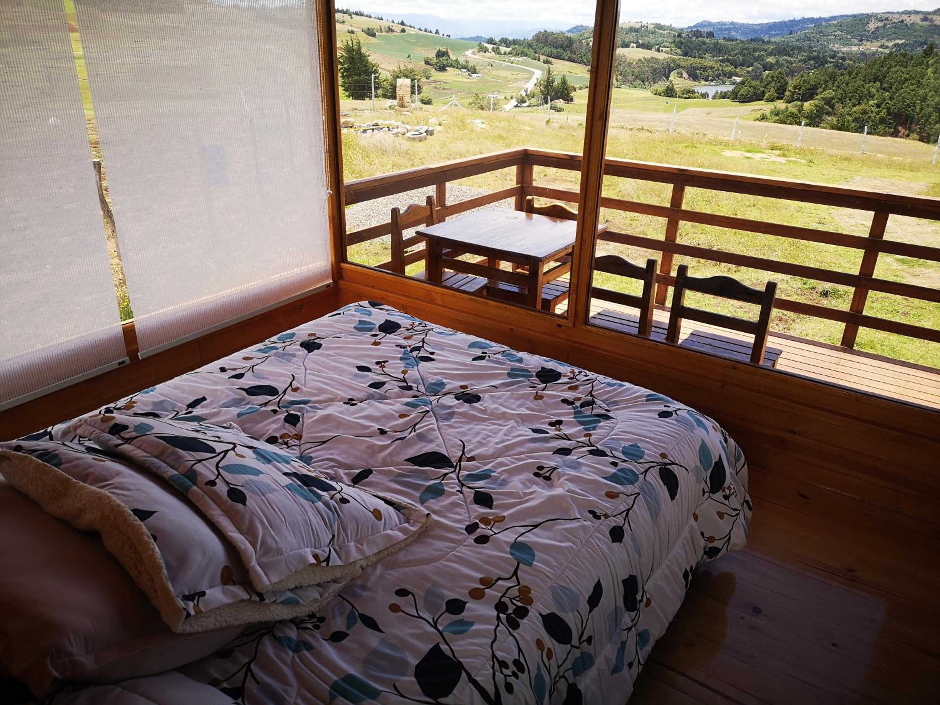 Cabaña con vista a la laguna de Tota