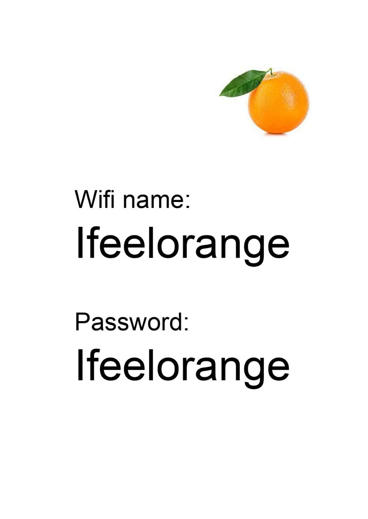 I feel orange